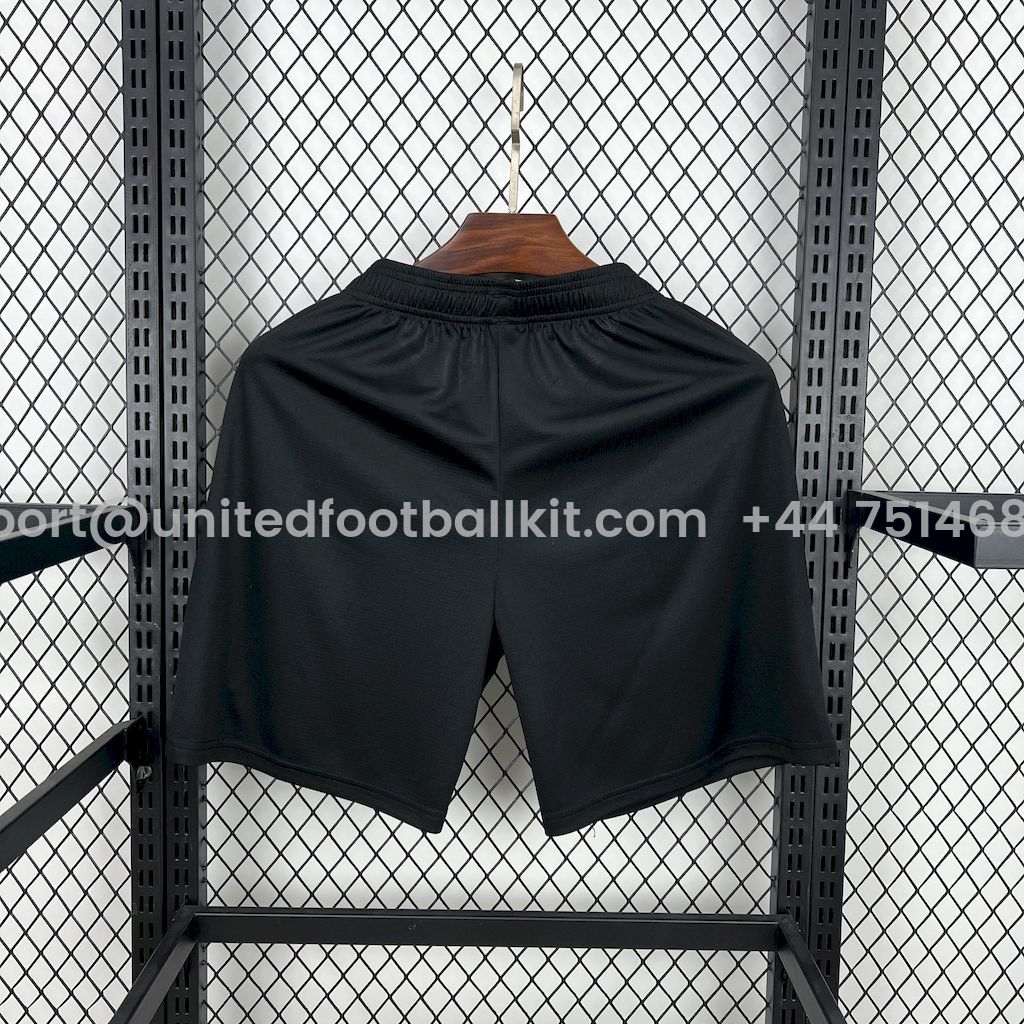 Unitedfootballkit.com | AC Milan 24-25 125th Anniversary Black GK Shorts - Fans Version -Customize Name, Number and Patch | Worldwide Shipping