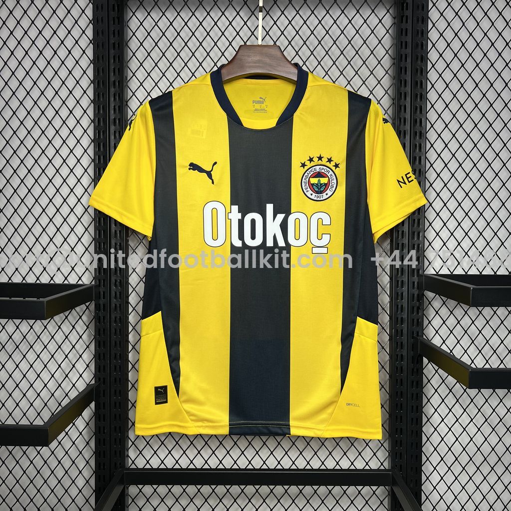 Unitedfootballkit.com | Fenerbahce 24-25 Home Stadium Jersey - Fans Version -Customize Name, Number and Patch | Worldwide Shipping