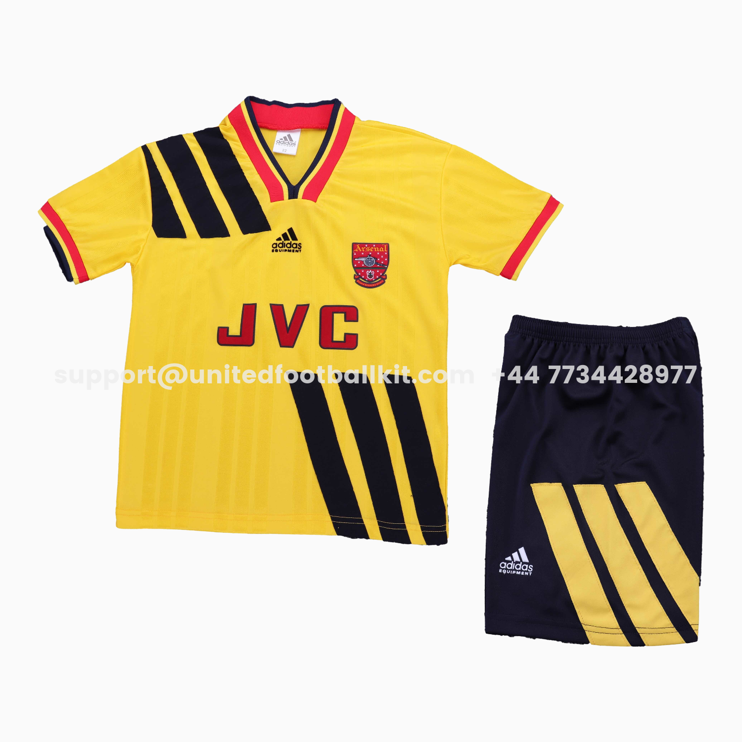 Unitedfootballkit.com | Retro Arsenal 1993-94 Away Kids Kit -Customize Name, Number and Patch | Worldwide Shipping