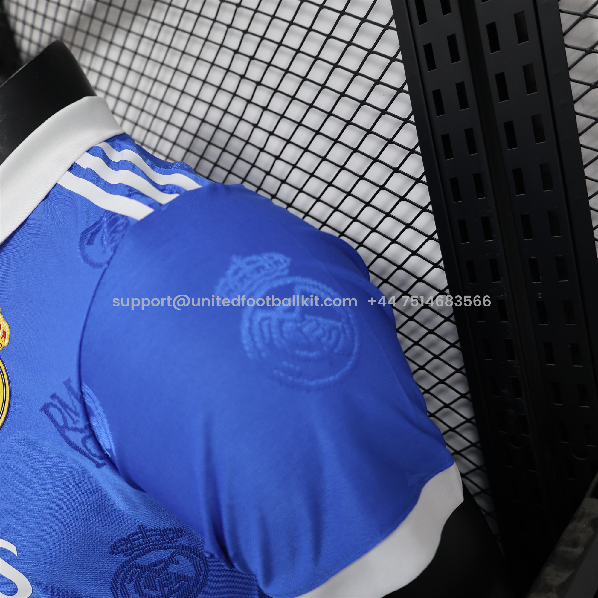 Unitedfootballkit.com | Real Madrid 24-25 Blue LOGO Special Edition Jersey - Player Version -Customize Name, Number and Patch | Worldwide Shipping