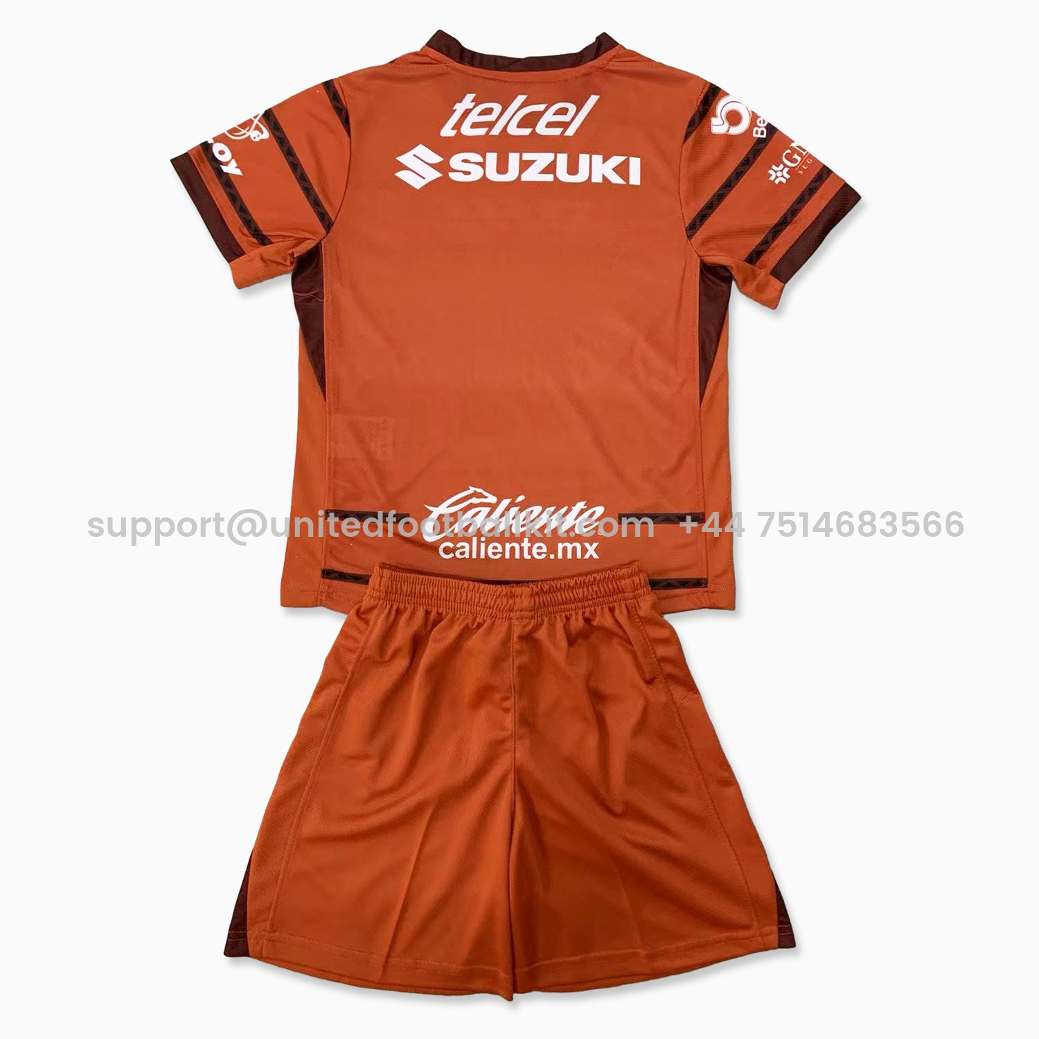 Unitedfootballkit.com | Pumas UNAM 24-25 Orange Goalkeeper Kids Kit -Customize Name, Number and Patch | Worldwide Shipping