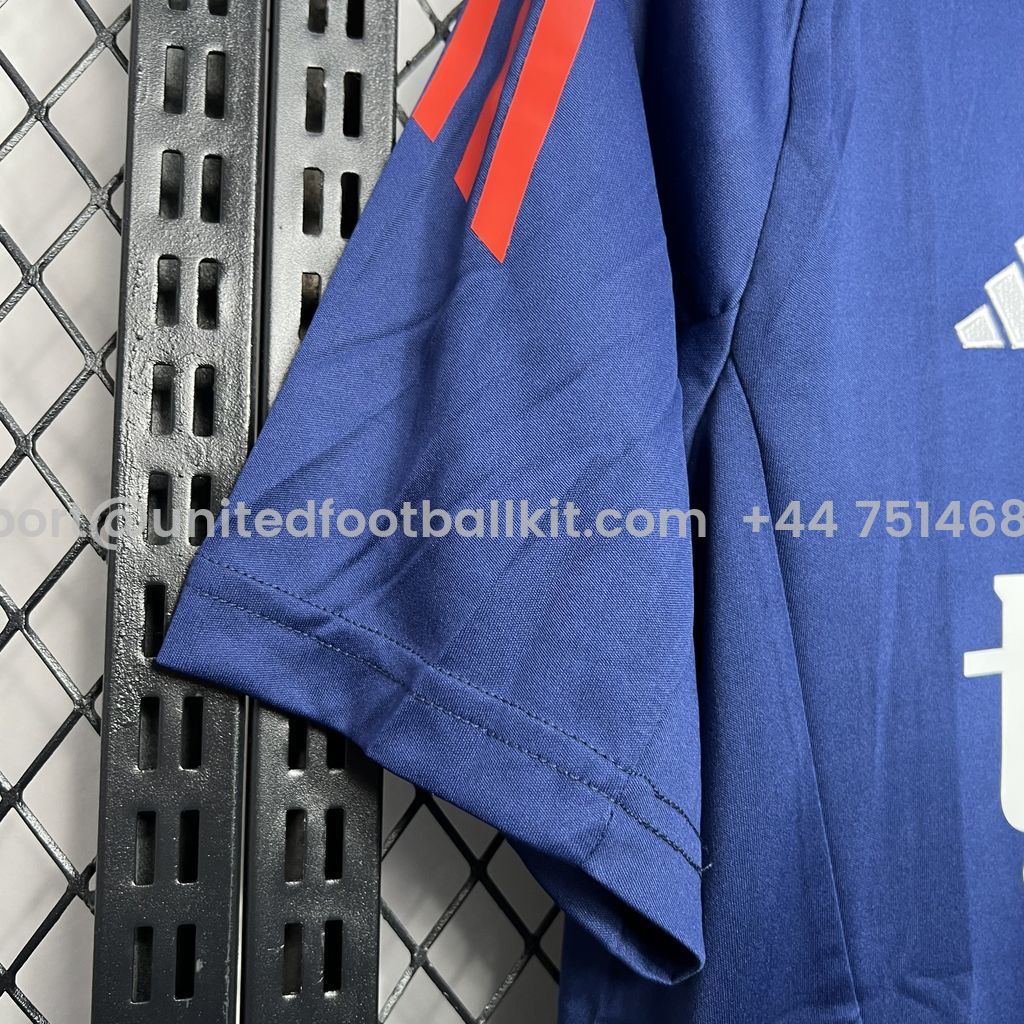 Unitedfootballkit.com | Manchester United 24-25 Blue Pre-match Training Jersey - Fans Version -Customize Name, Number and Patch | Worldwide Shipping