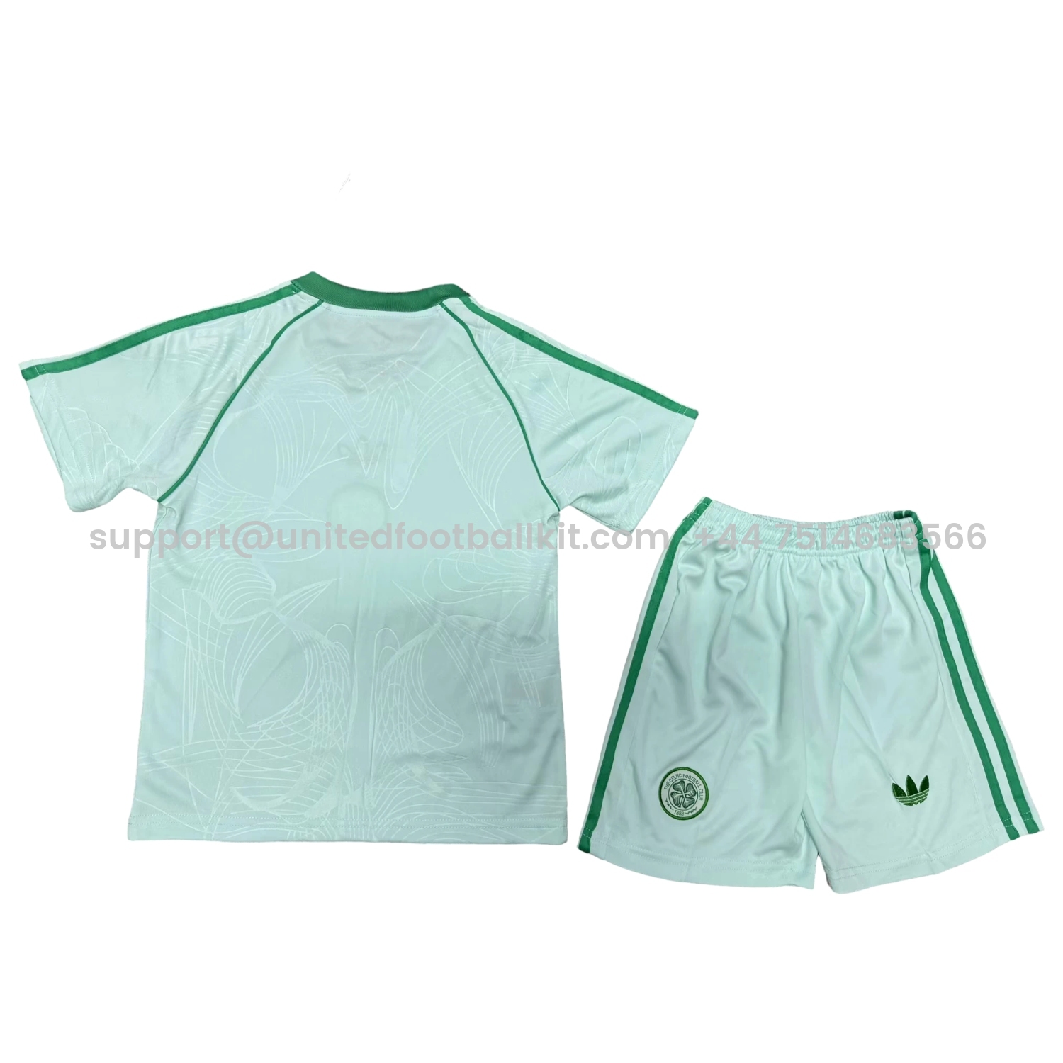 Unitedfootballkit.com | Celtic 24-25 Originals Green St. Patrick's Day Kids Kit -Customize Name, Number and Patch | Worldwide Shipping