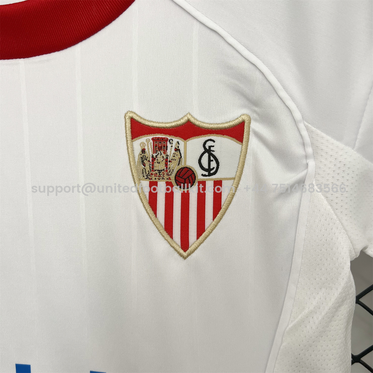 Unitedfootballkit.com | Sevilla 25-26 Home Kids Kit -Customize Name, Number and Patch | Worldwide Shipping