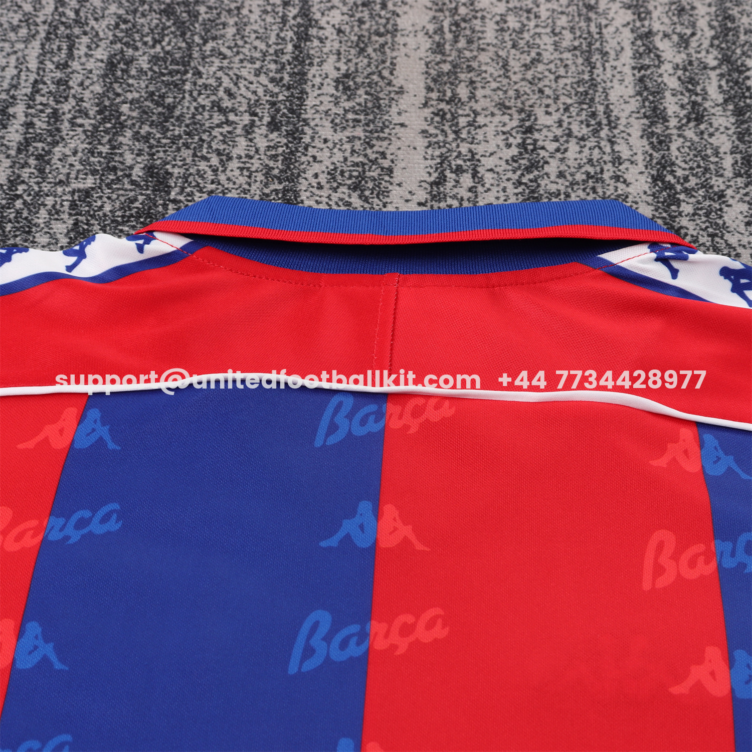 Unitedfootballkit.com | Retro Barcelona 1992-95 Home Kids Kit -Customize Name, Number and Patch | Worldwide Shipping
