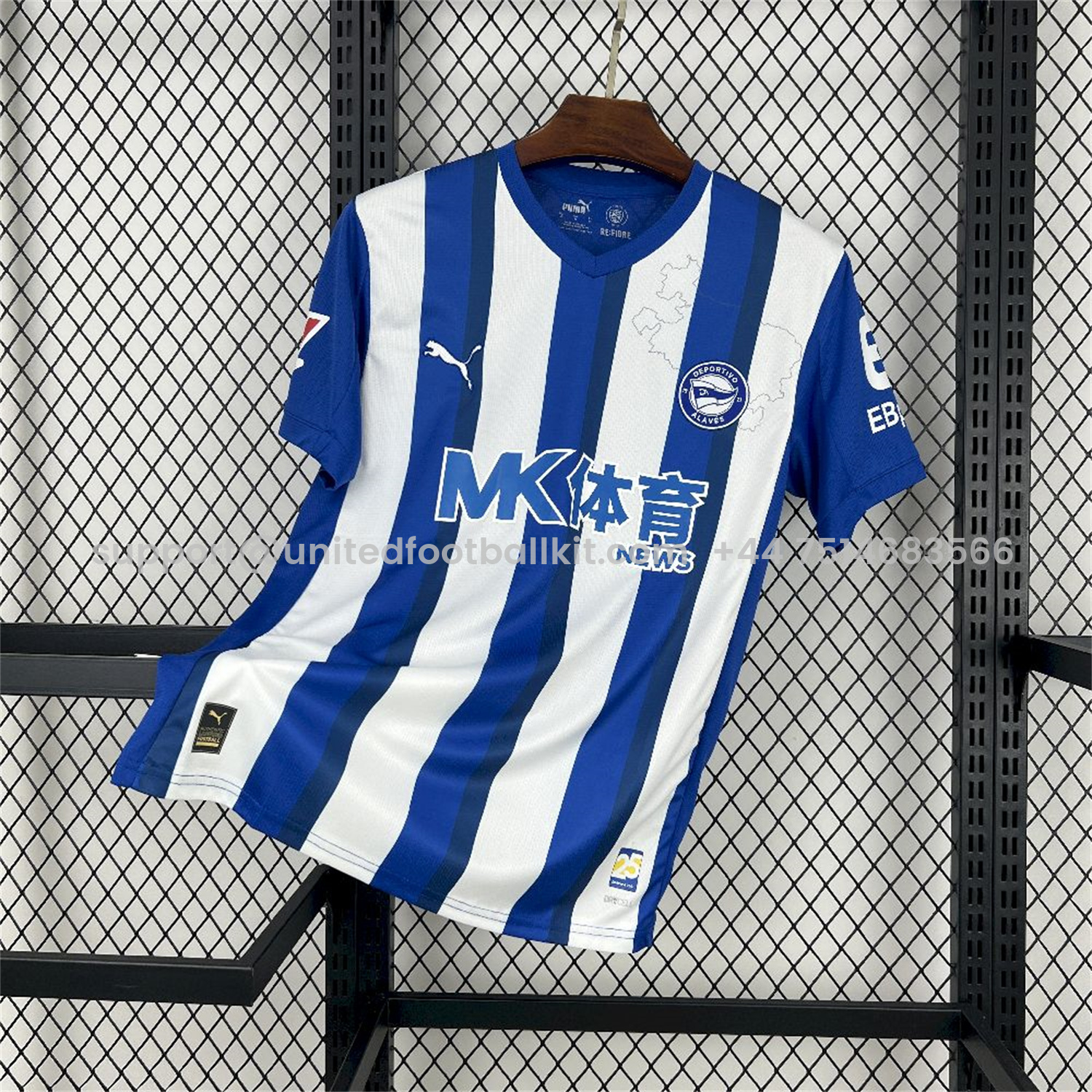 Unitedfootballkit.com | Deportivo Alavés 25-26 Home Jersey - Fans Version -Customize Name, Number and Patch | Worldwide Shipping