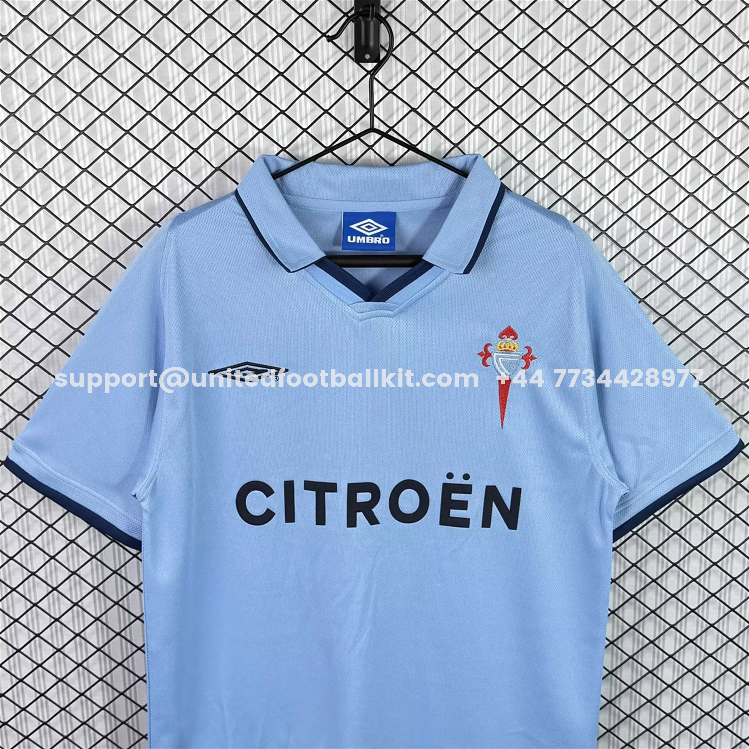 Unitedfootballkit.com | Retro Celta Vigo 2001-02 Home Jersey -Customize Name, Number and Patch | Worldwide Shipping