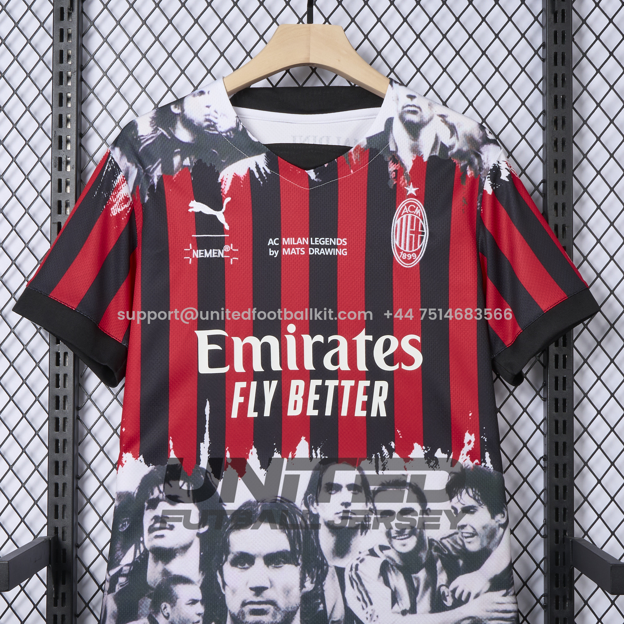 Unitedfootballkit.com | Retro AC Milan 22-23 Legendary Stars Special Edition Jersey - Fans Version -Customize Name, Number and Patch | Worldwide Shipping