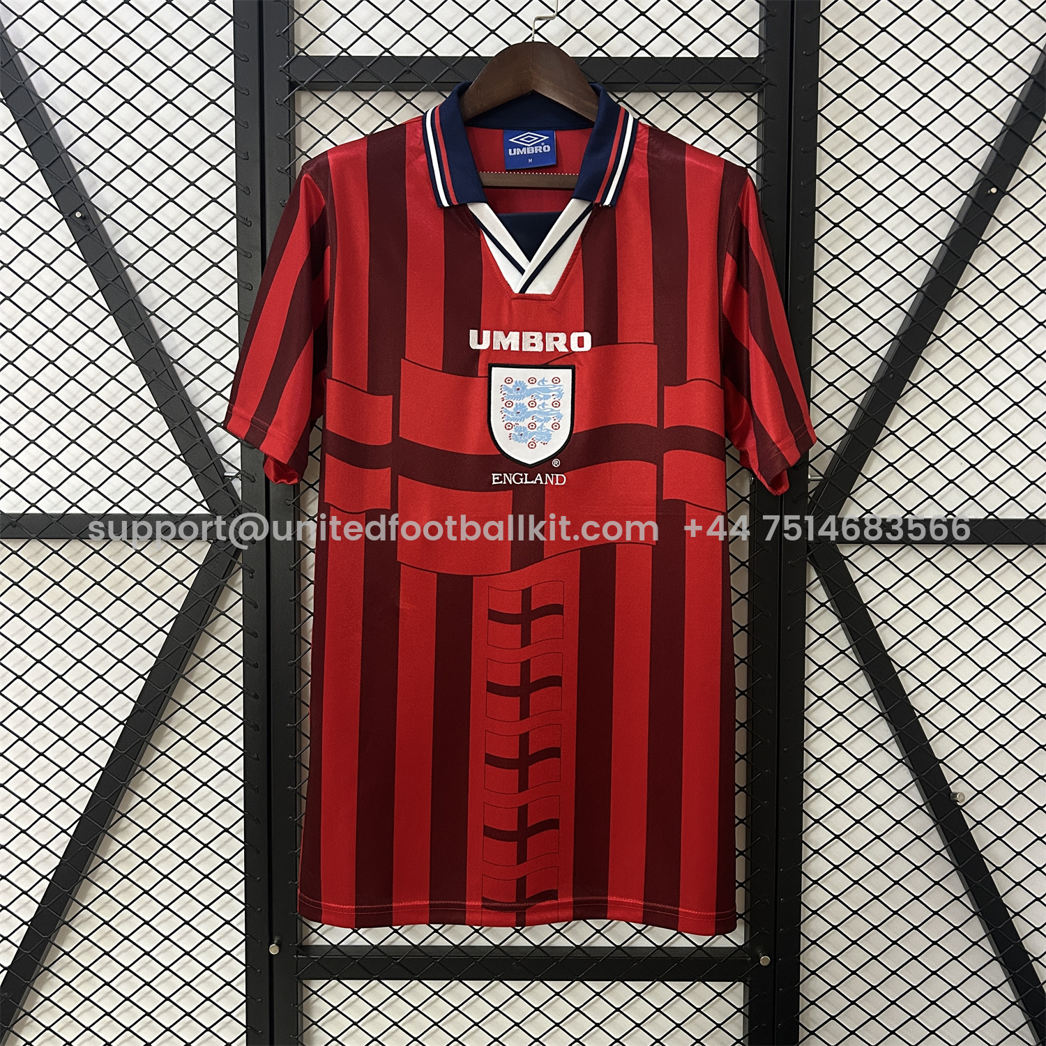Unitedfootballkit.com | Retro England 1998 Away Jersey -Customize Name, Number and Patch | Worldwide Shipping