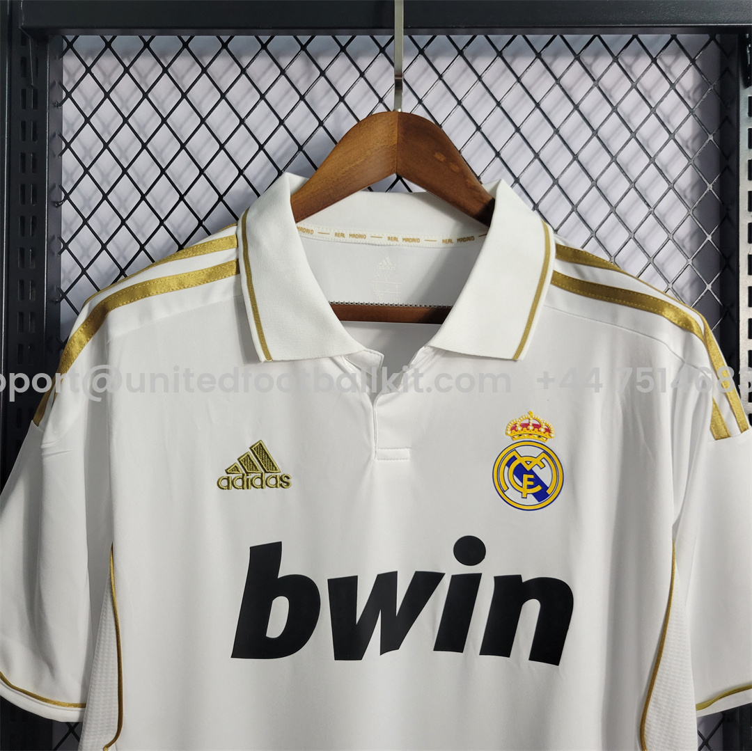 Unitedfootballkit.com | Retro Real Madrid 11-12 Home Stadium Jersey -Customize Name, Number and Patch | Worldwide Shipping