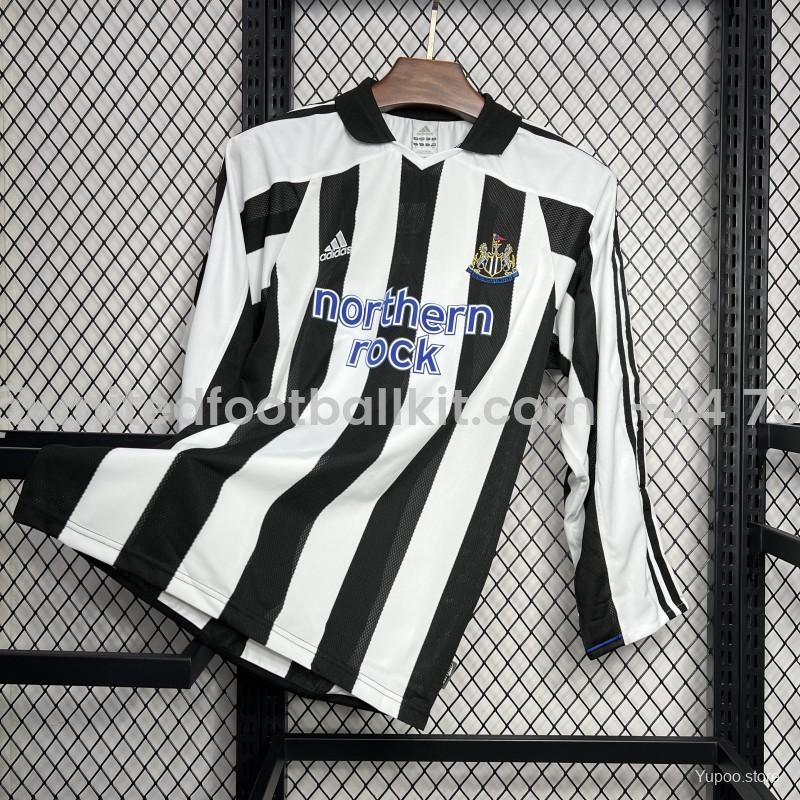 Unitedfootballkit.com | Retro Newcastle United 2003-05 Home Long Sleeve Jersey -Customize Name, Number and Patch | Worldwide Shipping