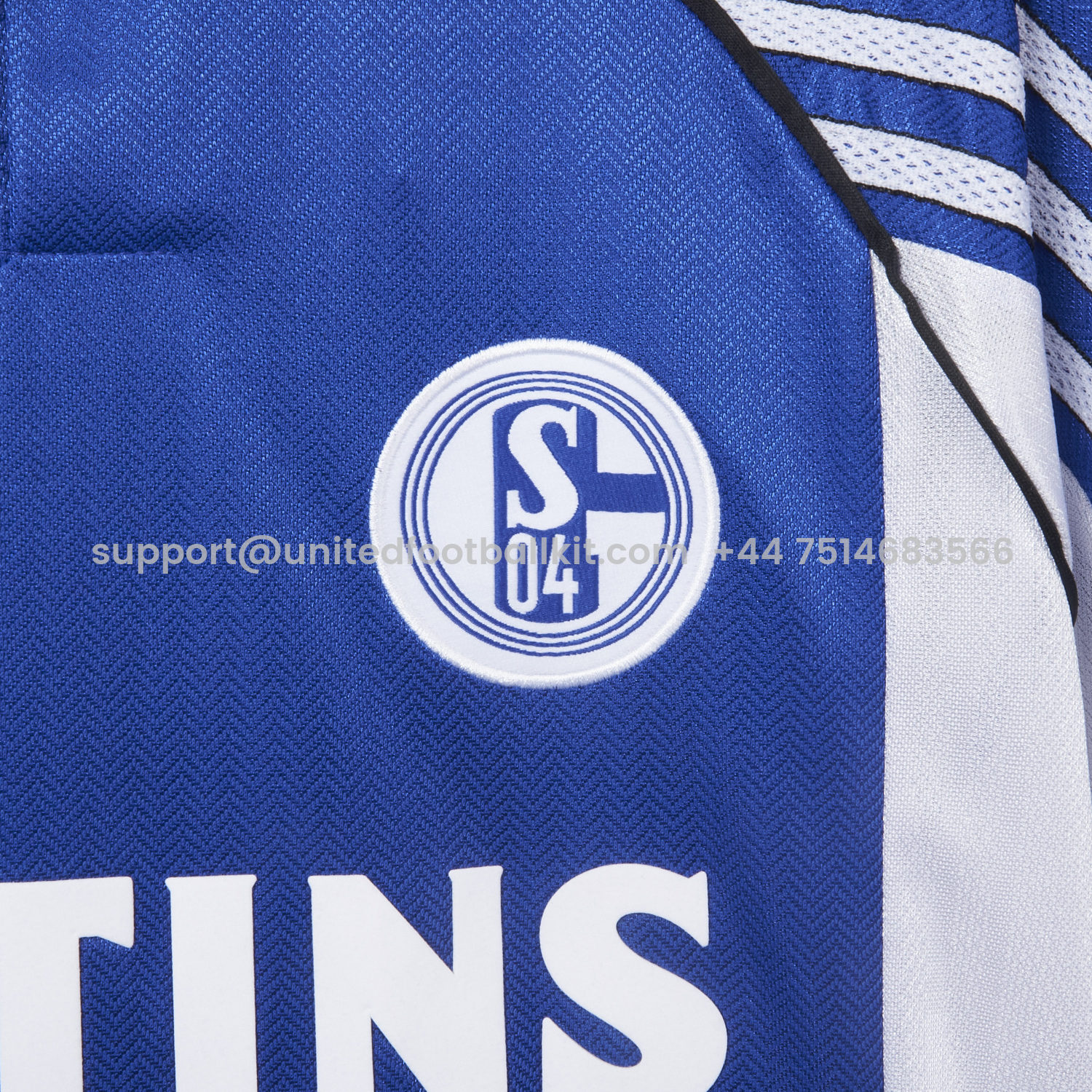 Unitedfootballkit.com | Retro Schalke 04 1998-00 Home Jersey -Customize Name, Number and Patch | Worldwide Shipping