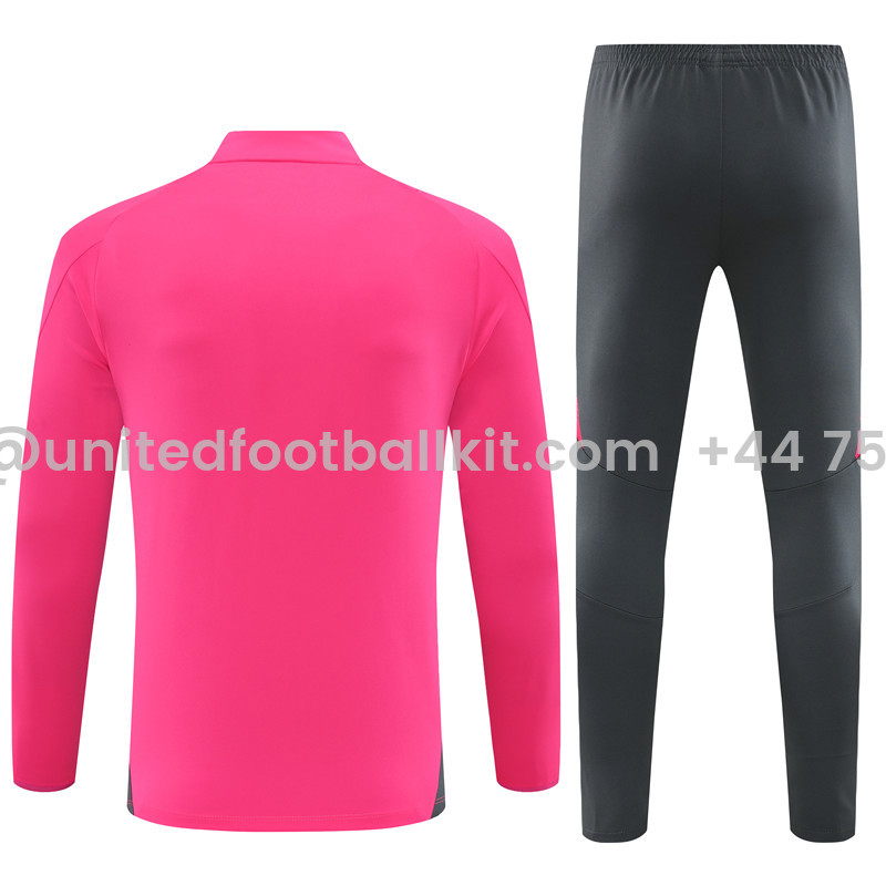 Unitedfootballkit.com | Germany 2024 Long Sleeve Training Set - Pink With Gray -Customize Name, Number and Patch | Worldwide Shipping