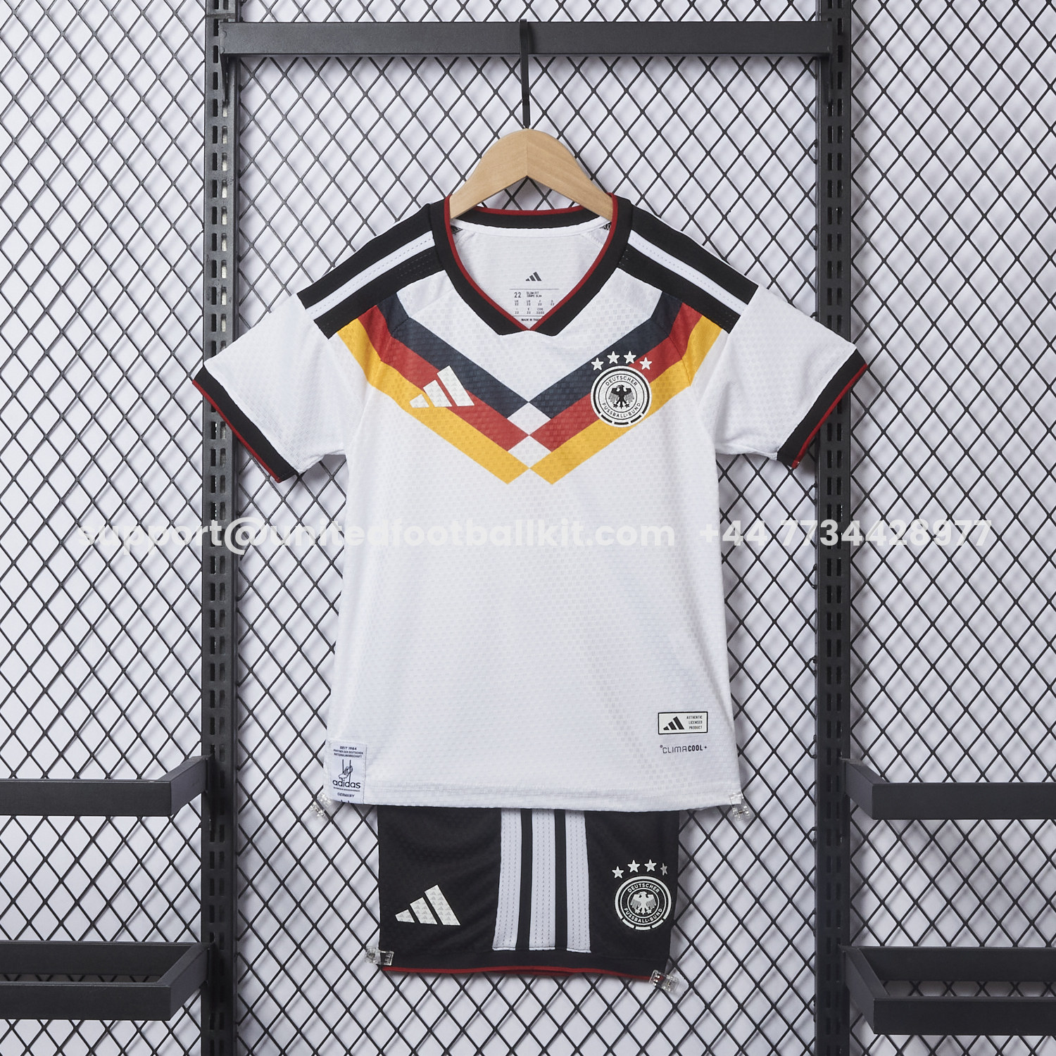 Unitedfootballkit.com | Germany 2026 Home Kids Kit - Player Version -Customize Name, Number and Patch | Worldwide Shipping