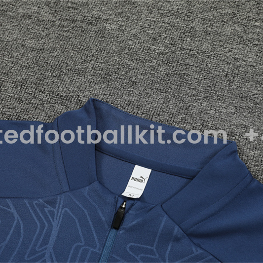 Unitedfootballkit.com | Manchester City 24-25 Long Sleeve Training Set - Deep Blue -Customize Name, Number and Patch | Worldwide Shipping