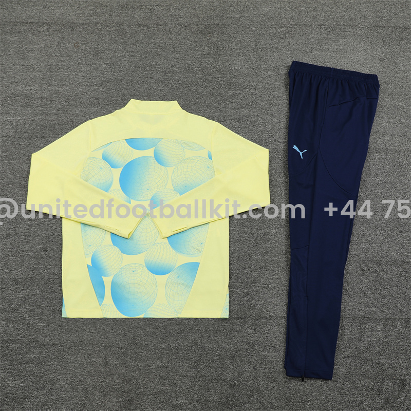 Unitedfootballkit.com | Manchester City 24-25 Long Sleeve Training Set - Yellow Camouflage -Customize Name, Number and Patch | Worldwide Shipping
