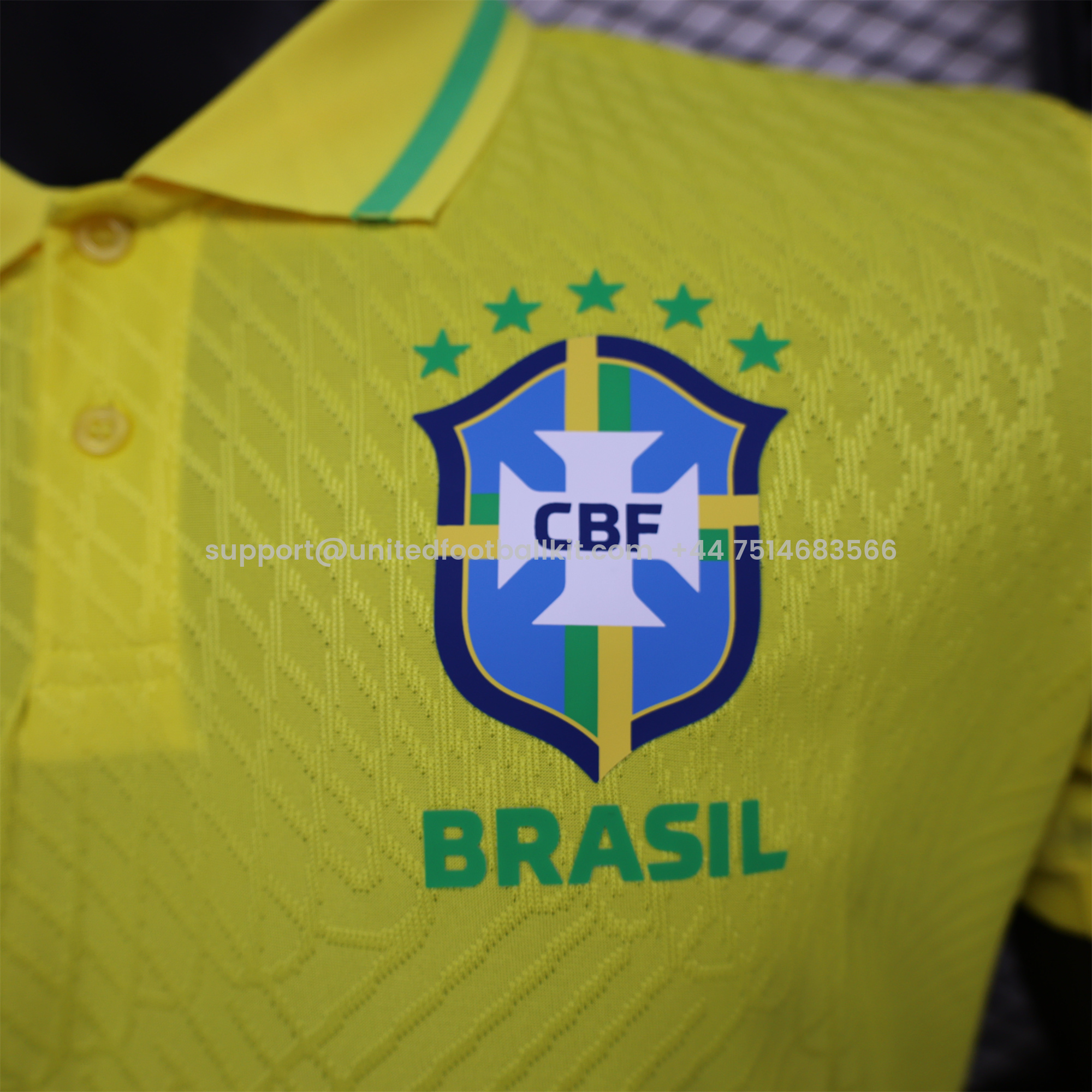Unitedfootballkit.com | Brazil 24-25 Home Special Edition Polo - Player Version -Customize Name, Number and Patch | Worldwide Shipping