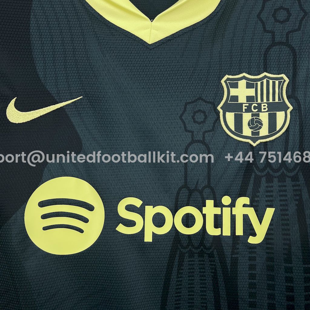 Unitedfootballkit.com | Barcelona 24-25 Dark Green Training Jersey - Fans Version -Customize Name, Number and Patch | Worldwide Shipping
