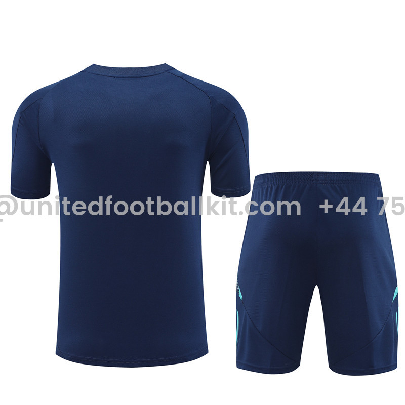 Unitedfootballkit.com | Arsenal 24-25 Short-Sleeve Training Set - Deep Blue -Customize Name, Number and Patch | Worldwide Shipping