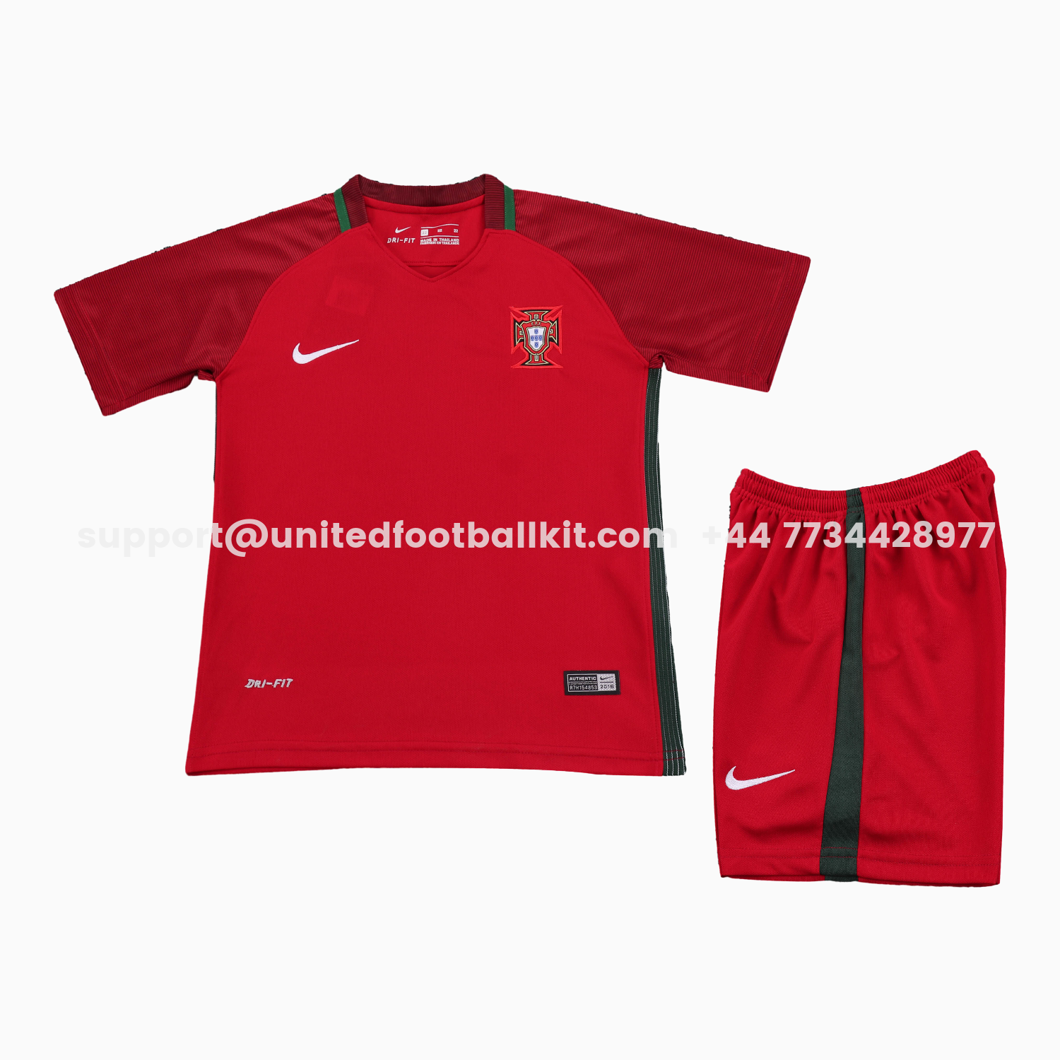 Unitedfootballkit.com | Retro Portugal 2016 Home Kids Kit -Customize Name, Number and Patch | Worldwide Shipping