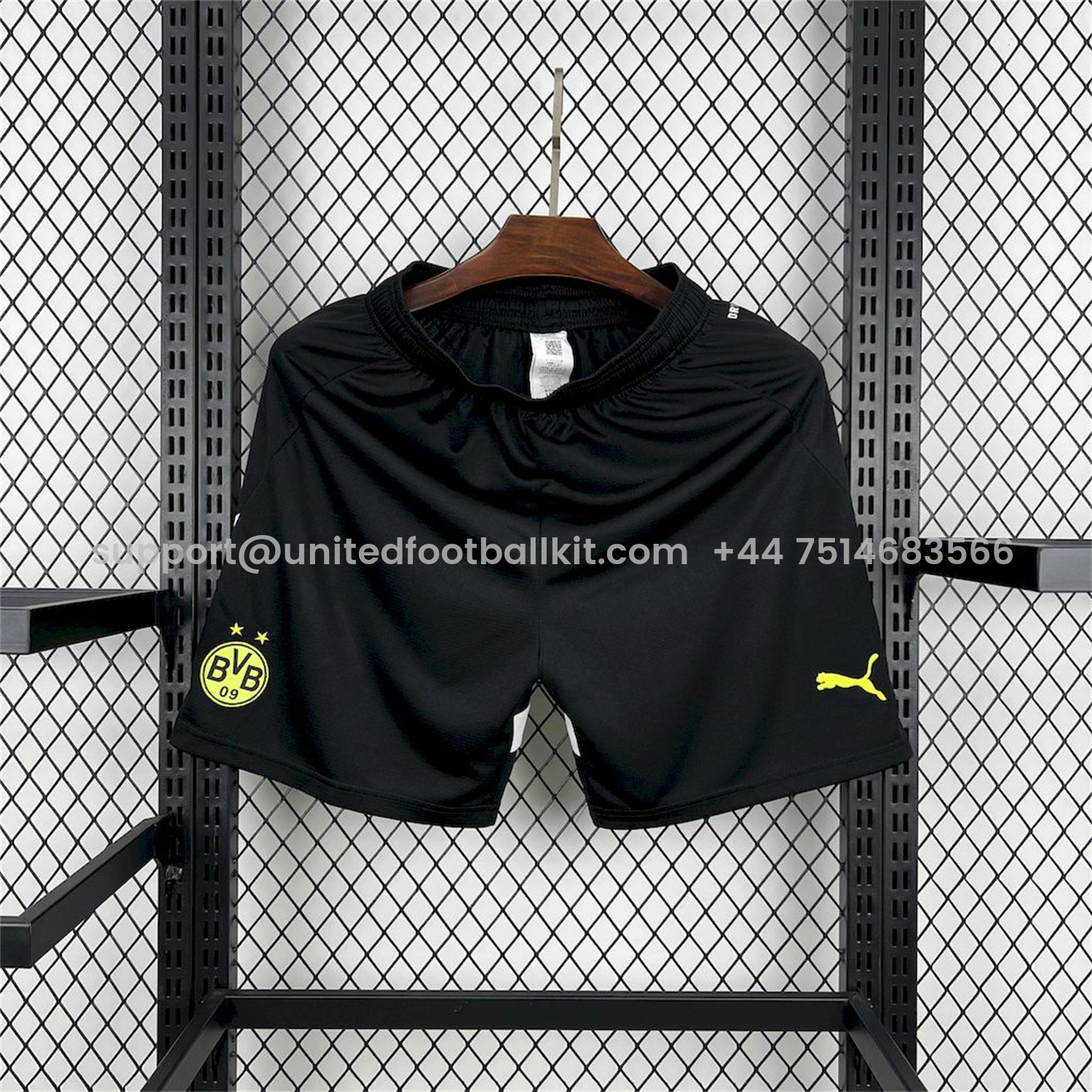 Unitedfootballkit.com | Dortmund 24-25 Yellow Alert Special Edition Black Shorts - Fans Version -Customize Name, Number and Patch | Worldwide Shipping