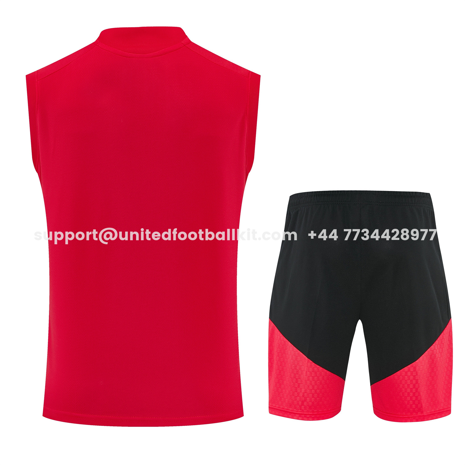 Unitedfootballkit.com | Germany 2026 Vest Training Set - Red Vest and Black Shorts -Customize Name, Number and Patch | Worldwide Shipping