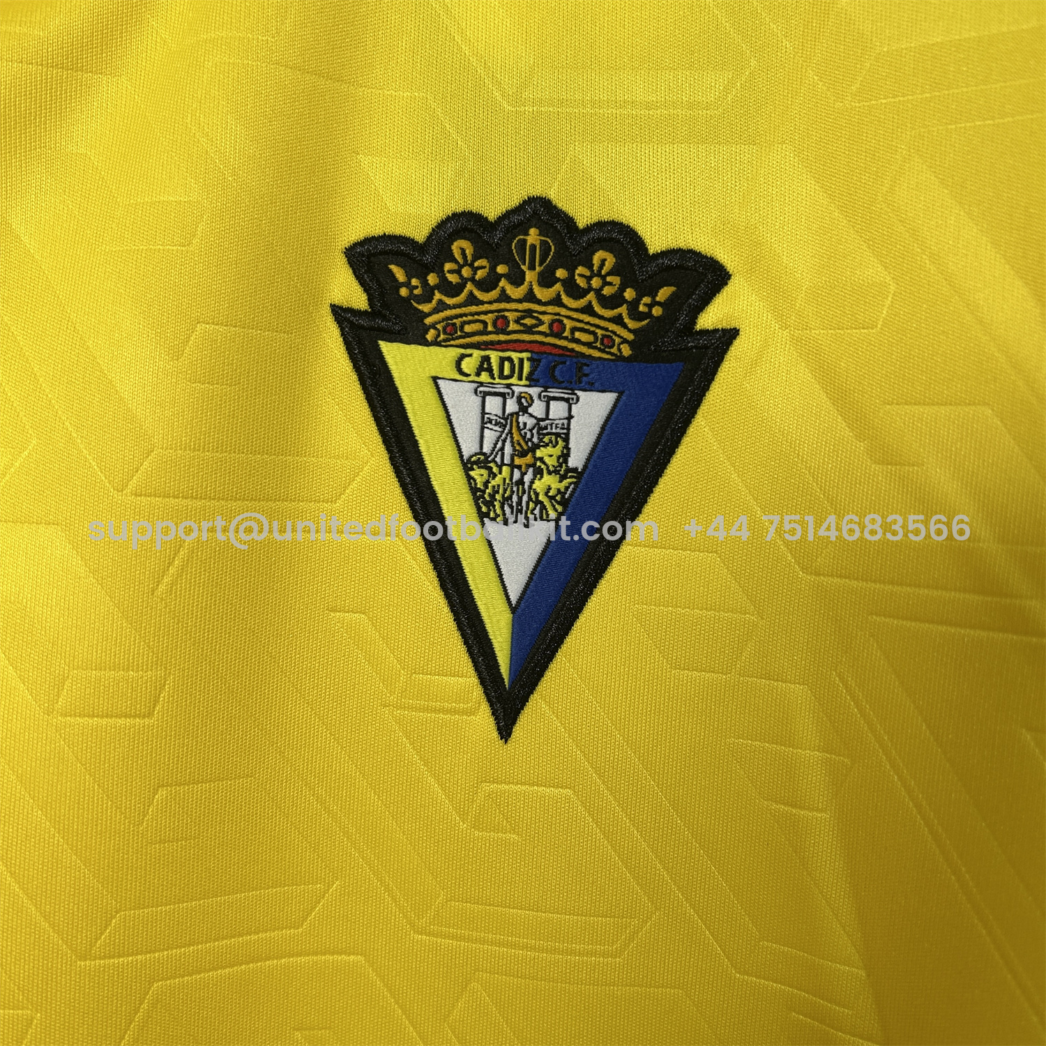 Unitedfootballkit.com | Cádiz Cadiz 25-26 Home Unsponsored Jersey - Fans Version -Customize Name, Number and Patch | Worldwide Shipping