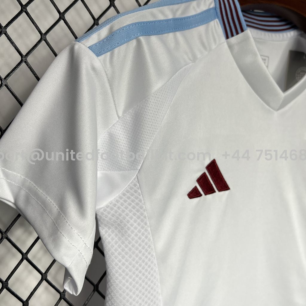 Unitedfootballkit.com | Aston Villa 24-25 Away Kids Kit -Customize Name, Number and Patch | Worldwide Shipping