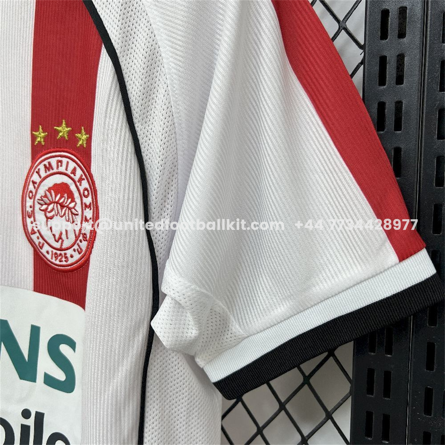 Unitedfootballkit.com | Retro Olympiacos 2001-02 Home Jersey -Customize Name, Number and Patch | Worldwide Shipping