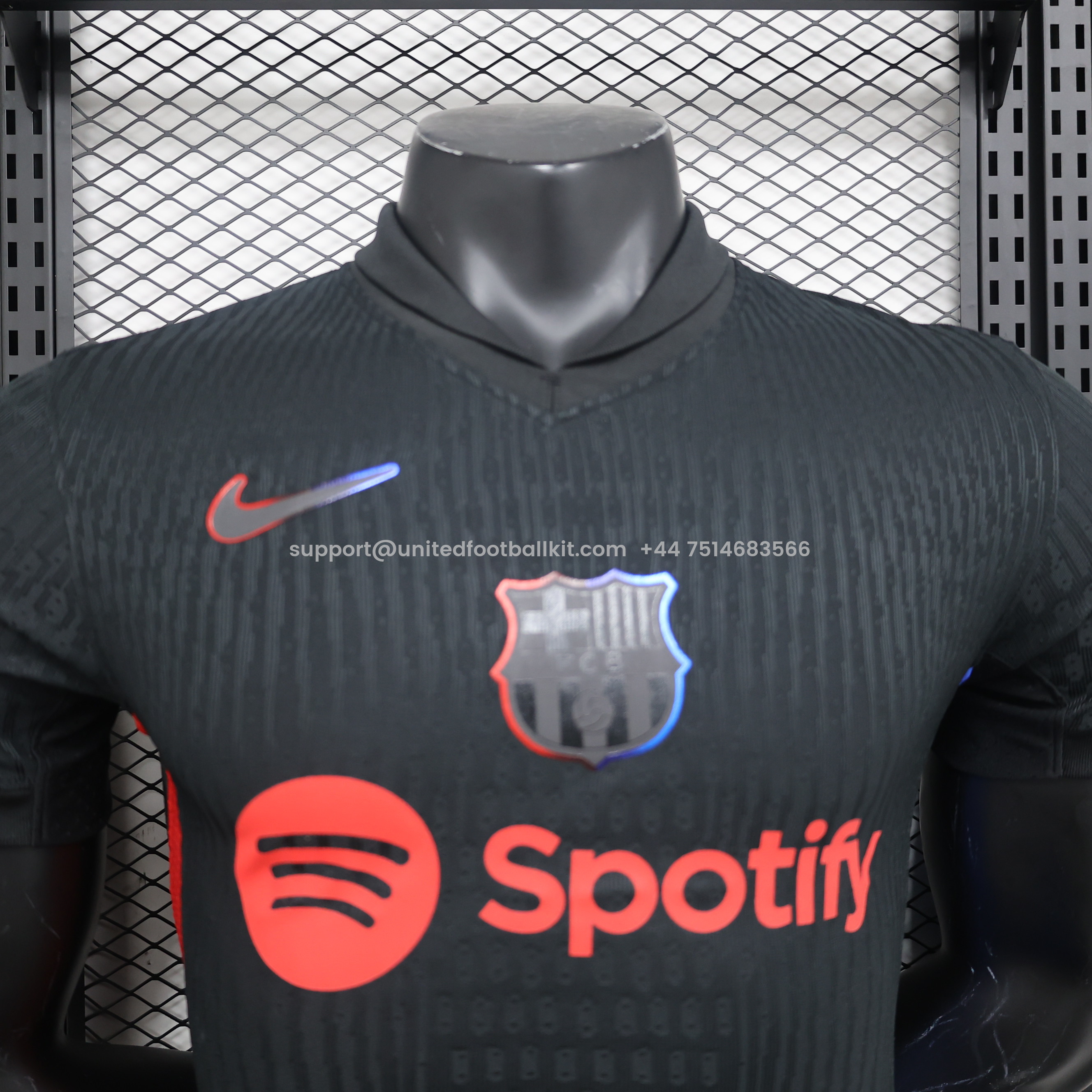 Unitedfootballkit.com | Barcelona 24-25 Away Jersey - Player Version -Customize Name, Number and Patch | Worldwide Shipping
