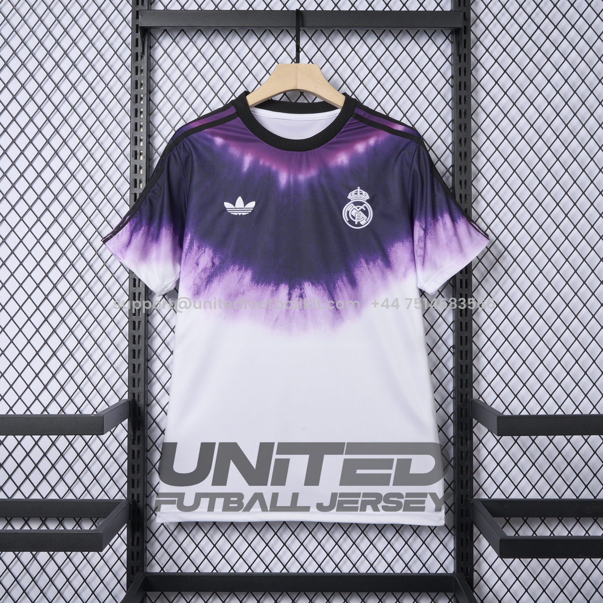Unitedfootballkit.com | Real Madrid 24-25 White & Purple Spring Festival Special Edition Jersey - Fans Version -Customize Name, Number and Patch | Worldwide Shipping