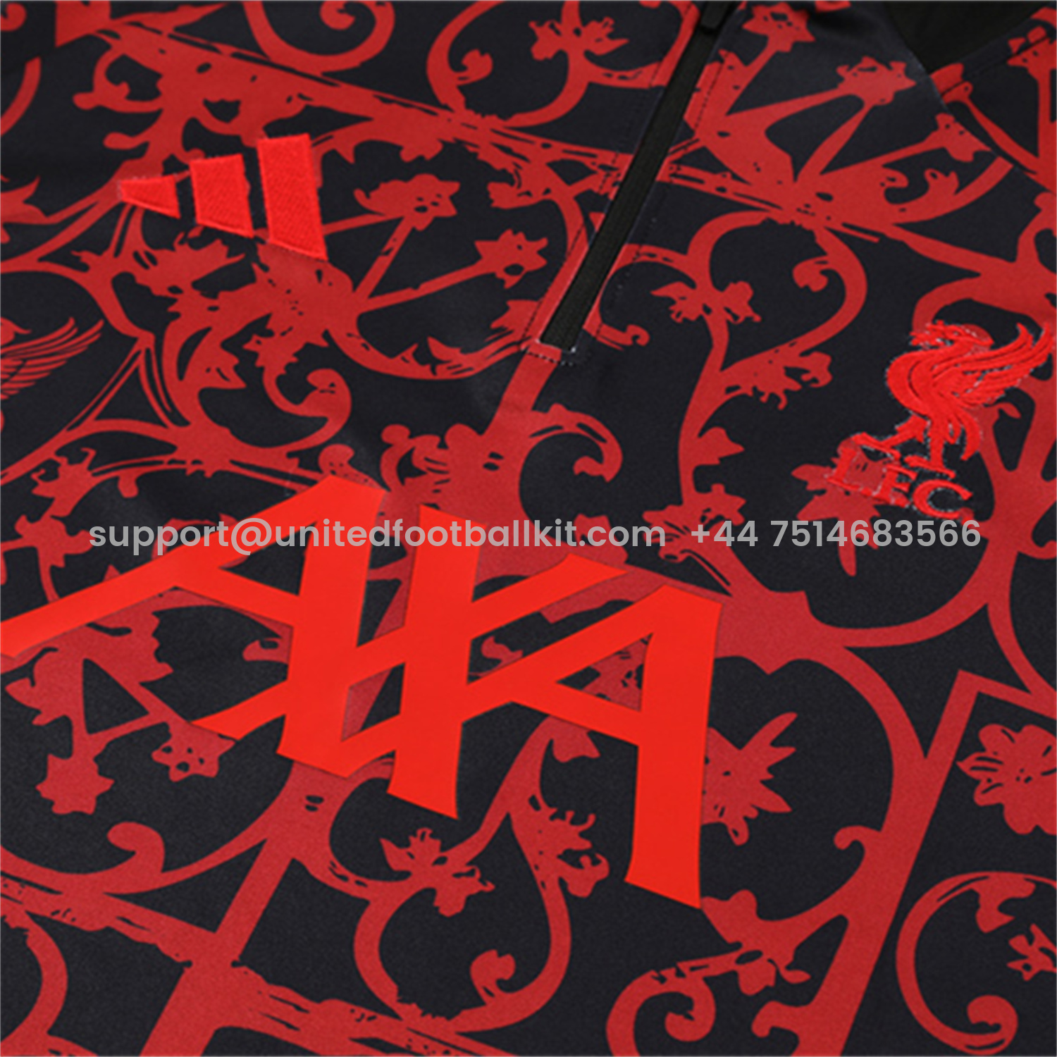 Unitedfootballkit.com | Liver.pool 25-26 Kids Long Sleeve Training Set - Red Camouflage Top & Blsck Pants -Customize Name, Number and Patch | Worldwide Shipping