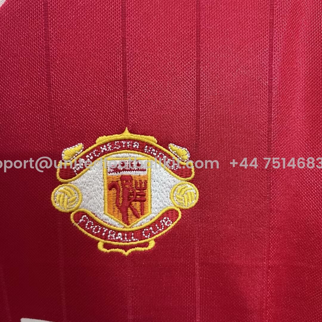 Unitedfootballkit.com | Retro Manchester United 82-83 Home Long Sleeve Jersey -Customize Name, Number and Patch | Worldwide Shipping