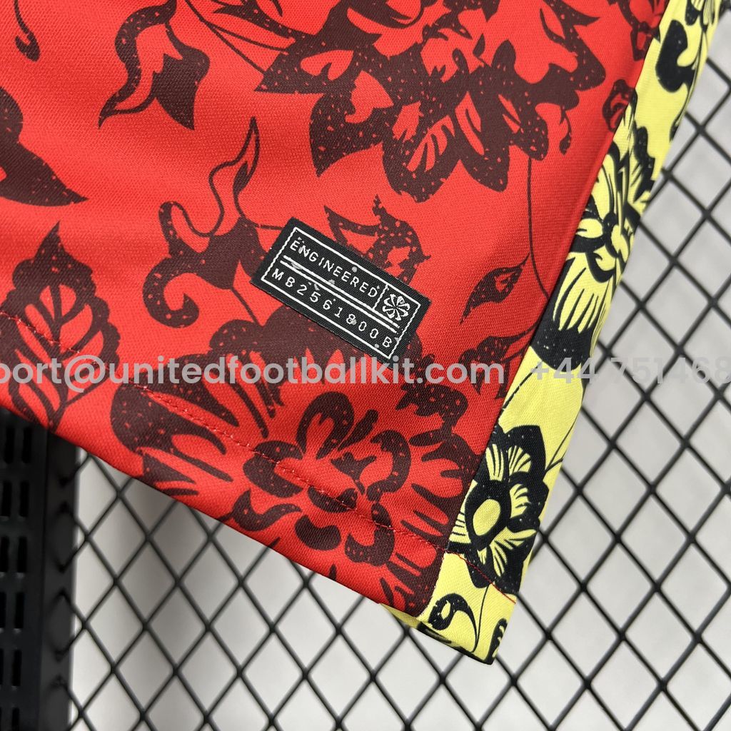 Unitedfootballkit.com | Portugal 2024-25 Red Flower Special Edition Jersey - Fans Version -Customize Name, Number and Patch | Worldwide Shipping