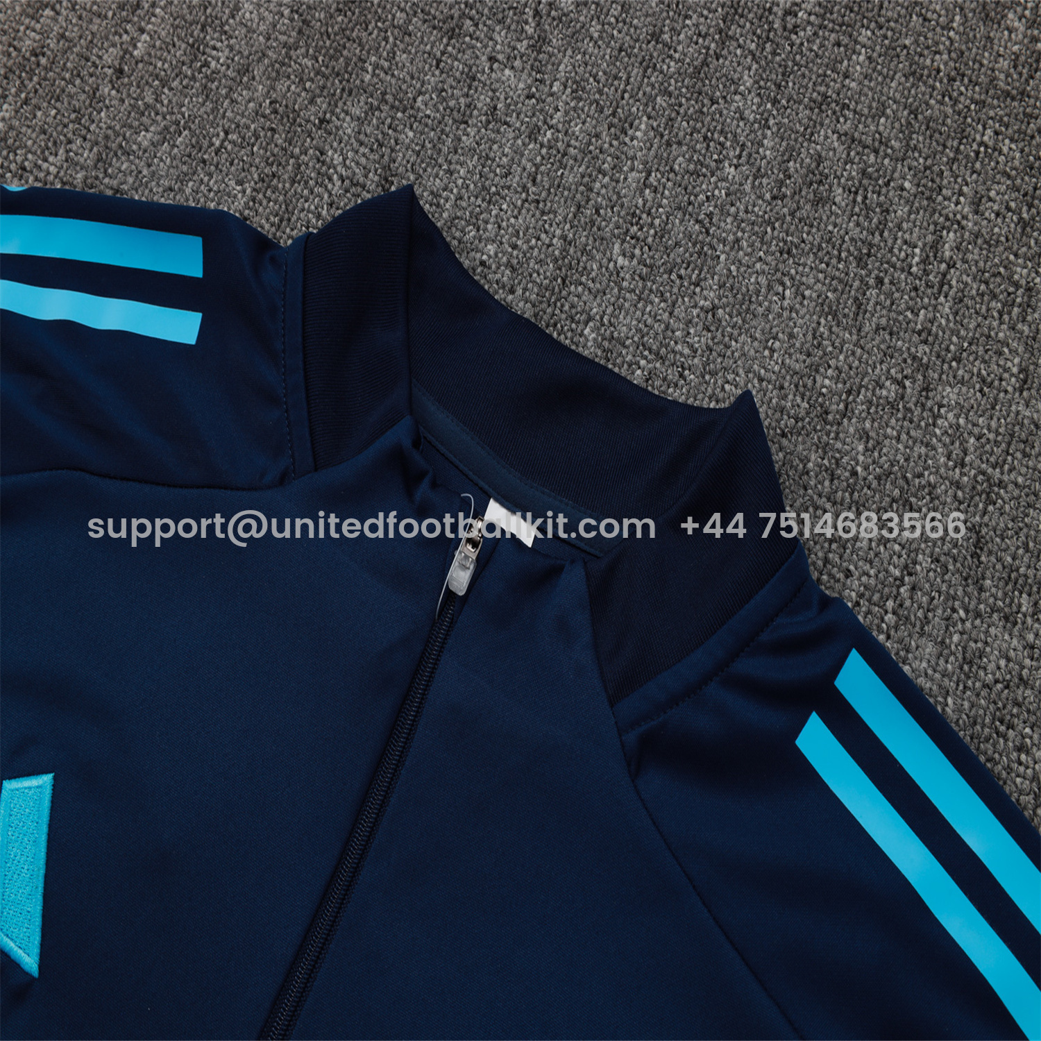 Unitedfootballkit.com | Arsenal 25-26 Long Sleeve Training Set - Deep Blue -Customize Name, Number and Patch | Worldwide Shipping