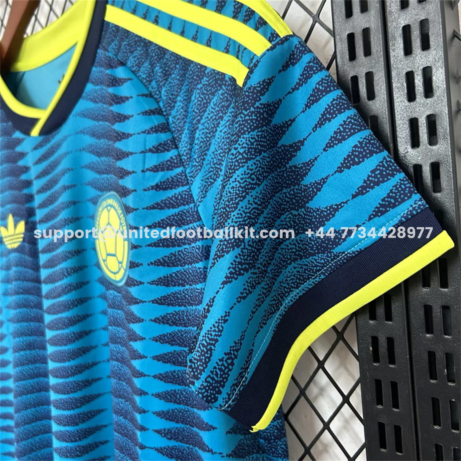 Unitedfootballkit.com | Colombia 2026 Away Blue Jersey - Fans Version -Customize Name, Number and Patch | Worldwide Shipping