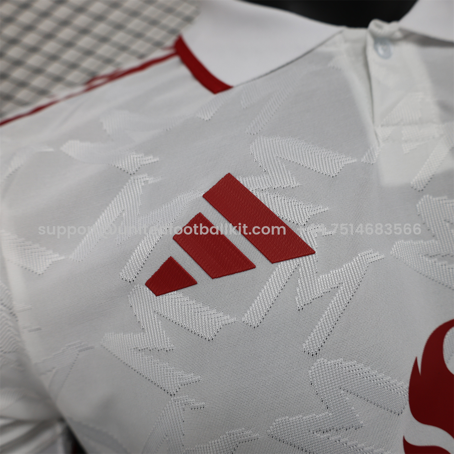 Unitedfootballkit.com | Manchester United 24-25 White POLO Jersey - Player Version -Customize Name, Number and Patch | Worldwide Shipping