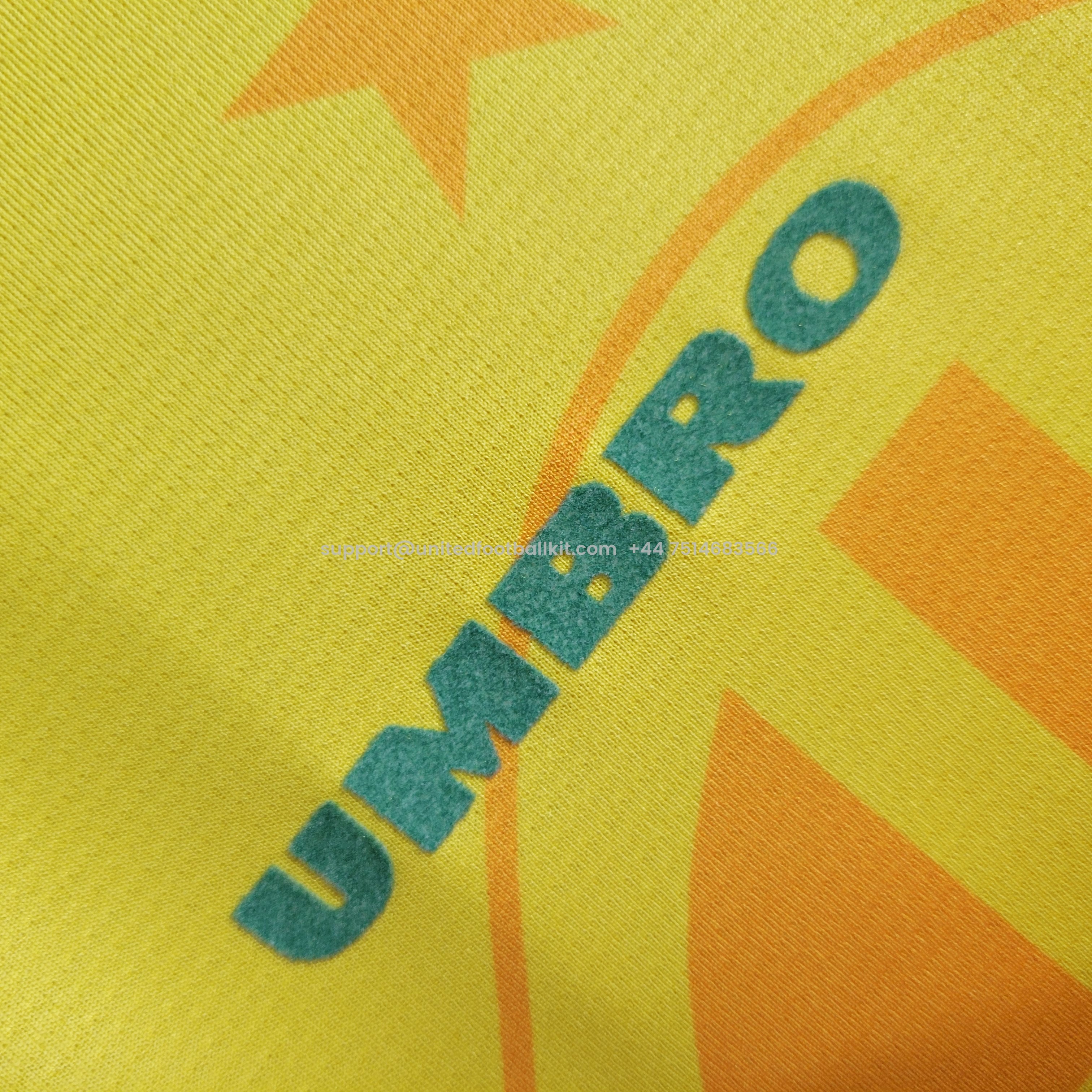 Unitedfootballkit.com | Retro Brazil 1994 Home Stadium Jersey -Customize Name, Number and Patch | Worldwide Shipping