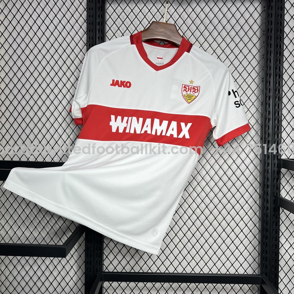 Unitedfootballkit.com | VfB Stuttgart 24-25 Home Stadium Jersey - Fans Version -Customize Name, Number and Patch | Worldwide Shipping