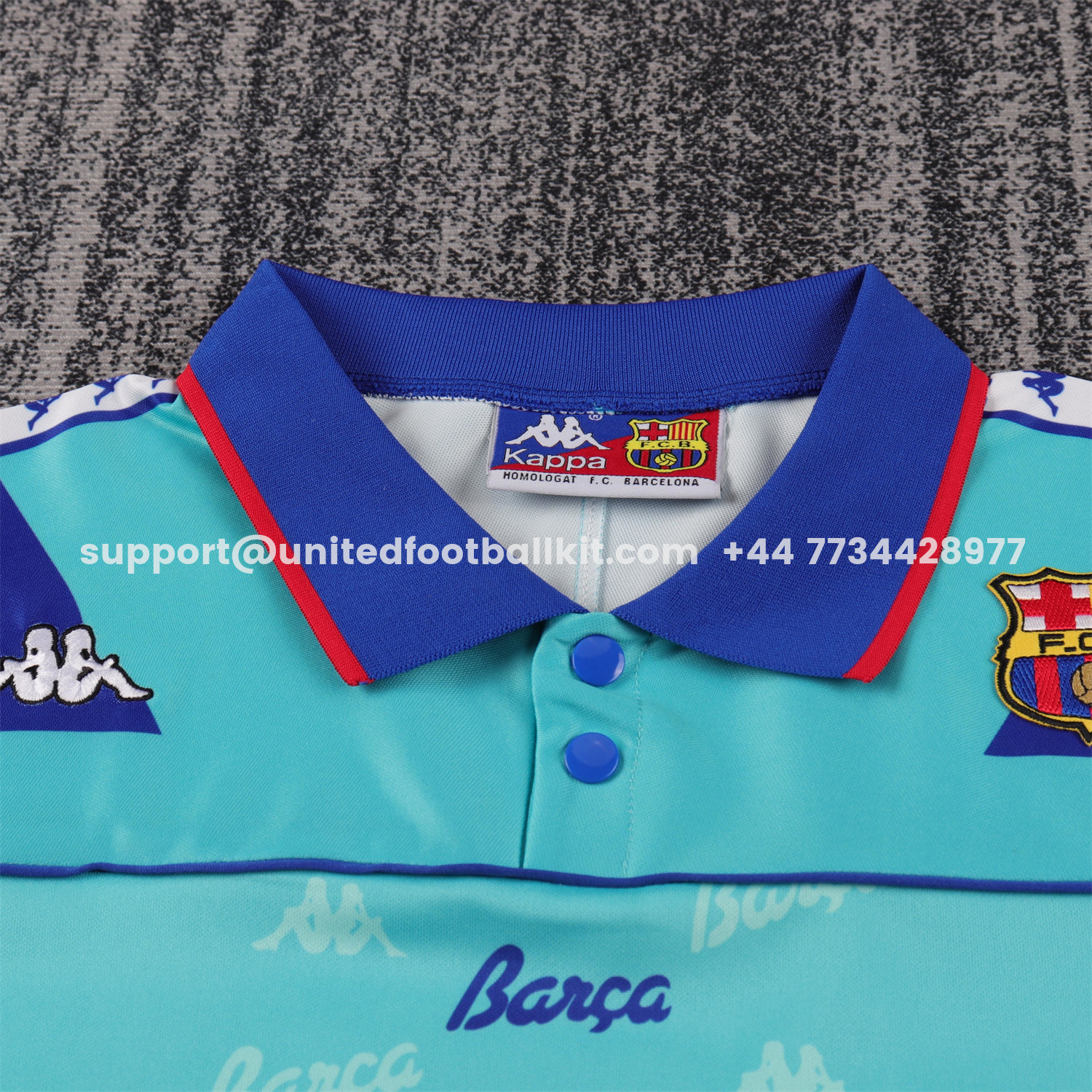 Unitedfootballkit.com | Retro Barcelona 1992-95 Away Kids Kit -Customize Name, Number and Patch | Worldwide Shipping