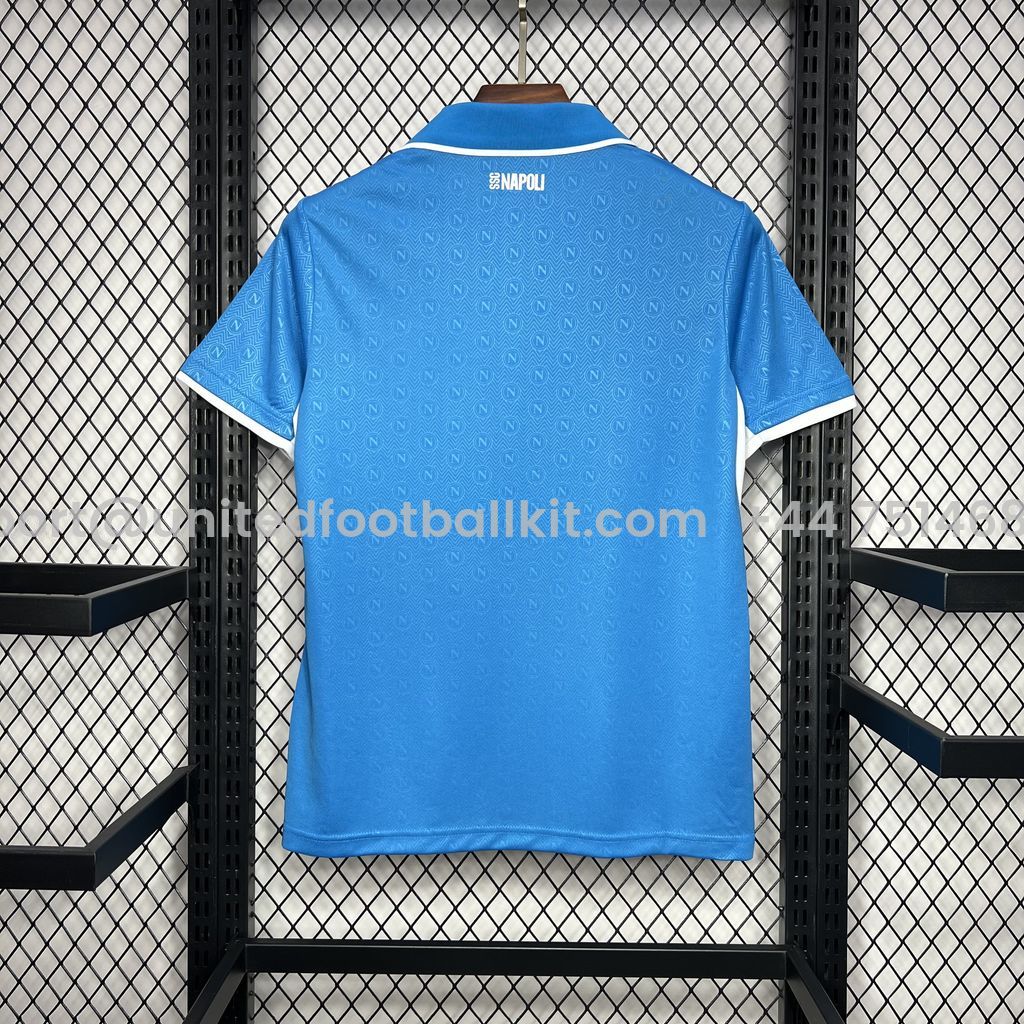 Unitedfootballkit.com | SSC Napoli 24-25 Home Stadium Jersey - Fans Version -Customize Name, Number and Patch | Worldwide Shipping