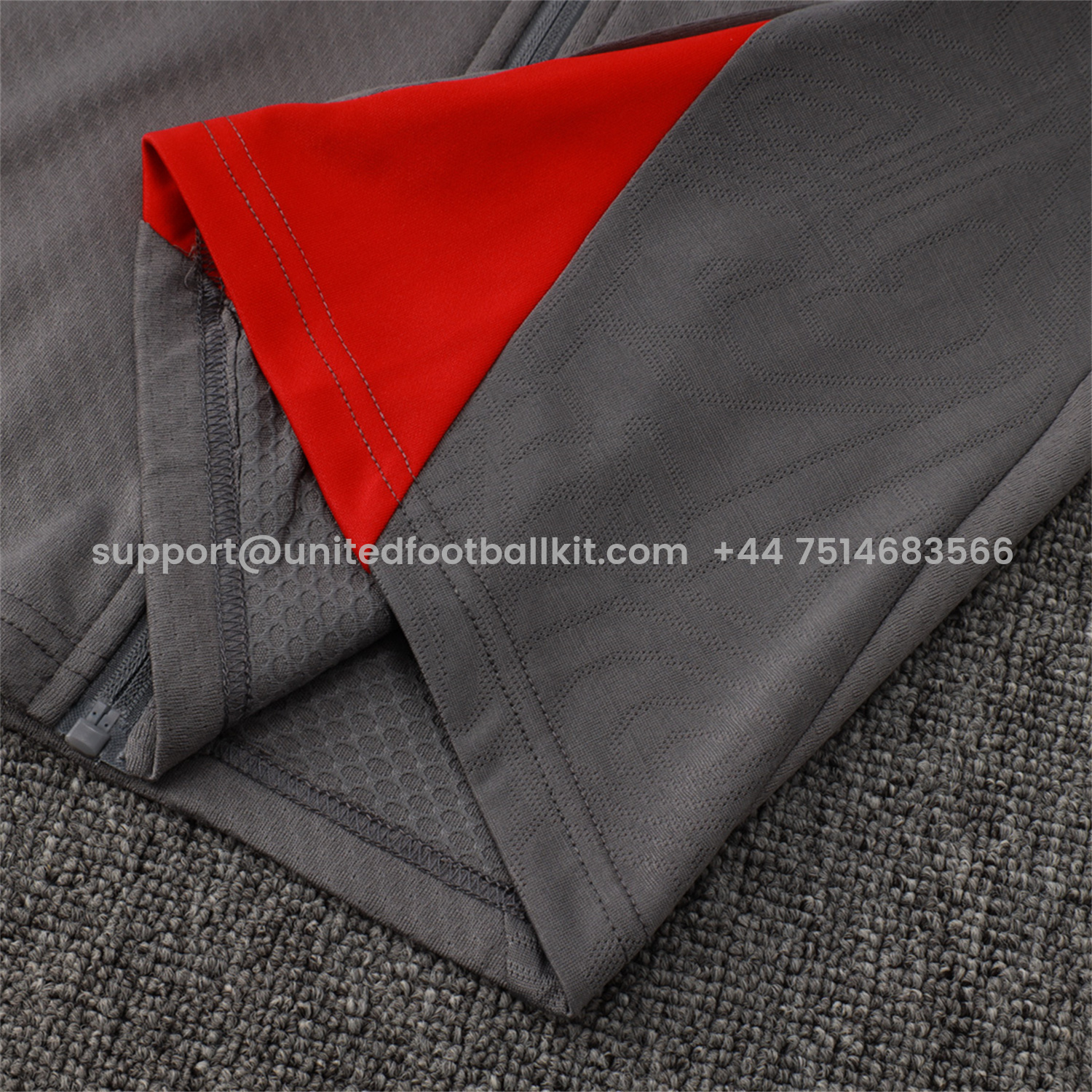 Unitedfootballkit.com | AC Milan 25-26 Jacket Training Tracksuit - Grey top & Grey Pants -Customize Name, Number and Patch | Worldwide Shipping