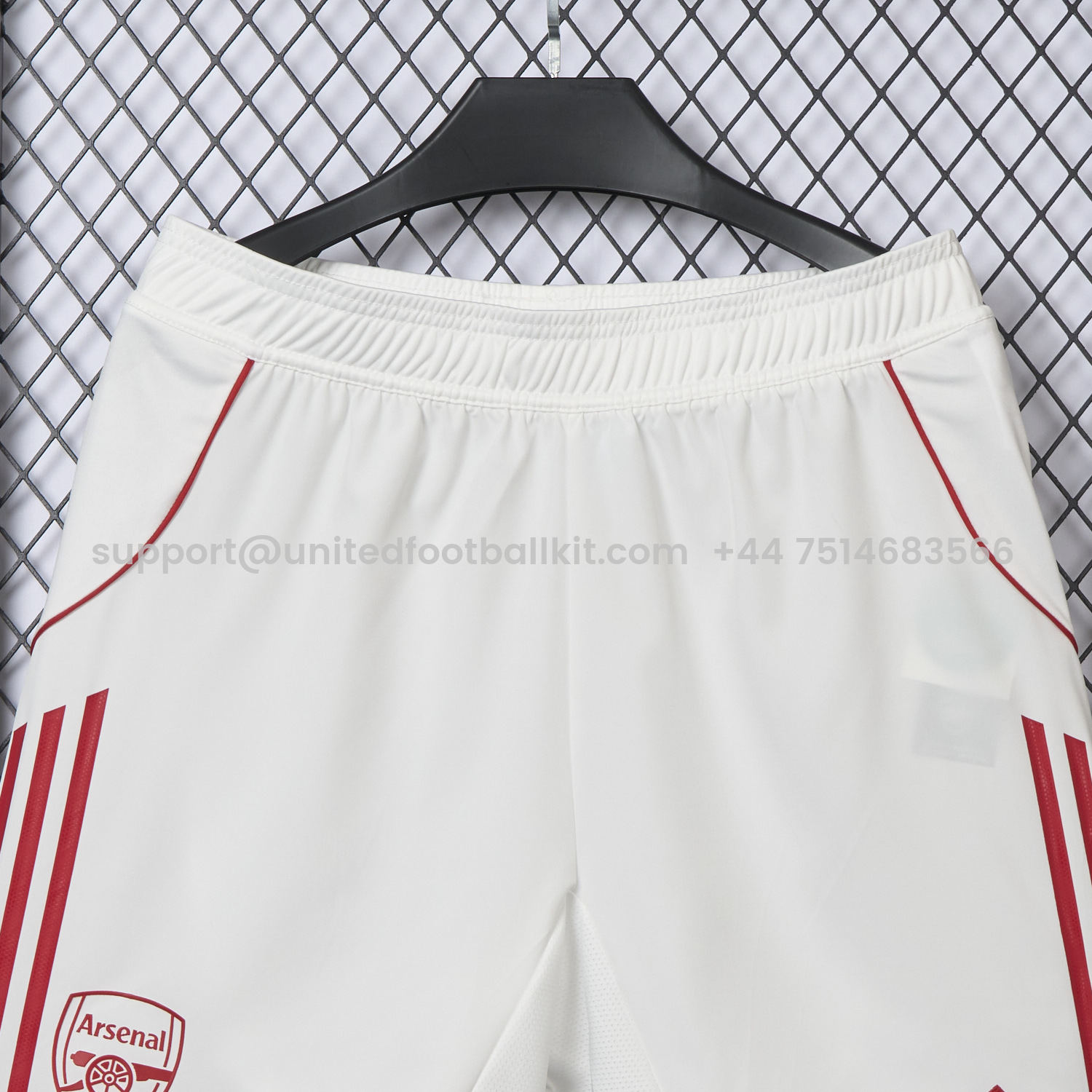 Unitedfootballkit.com | Arsenal 25-26 Home White Shorts - Player Version -Customize Name, Number and Patch | Worldwide Shipping