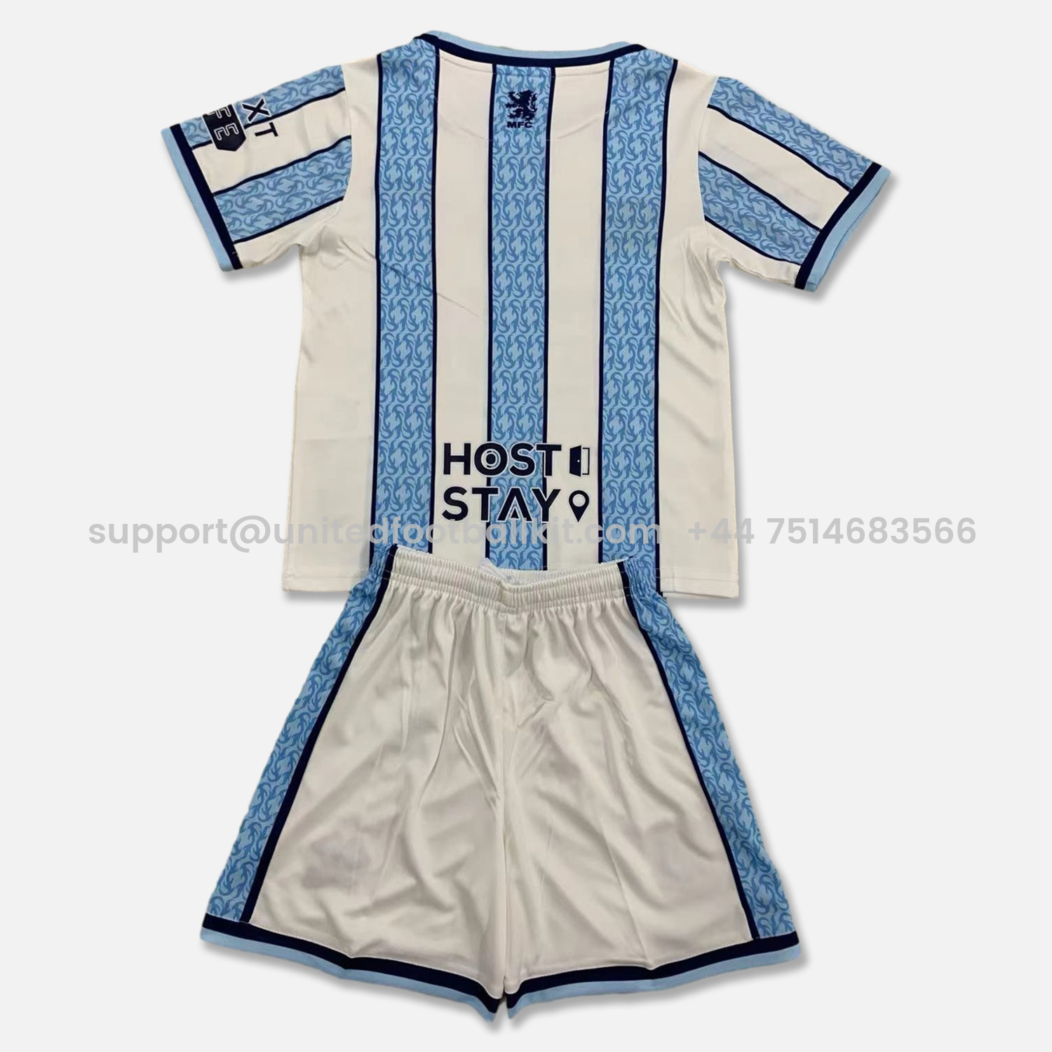Unitedfootballkit.com | Middlesbrough 24-25 Away Kids Kit -Customize Name, Number and Patch | Worldwide Shipping