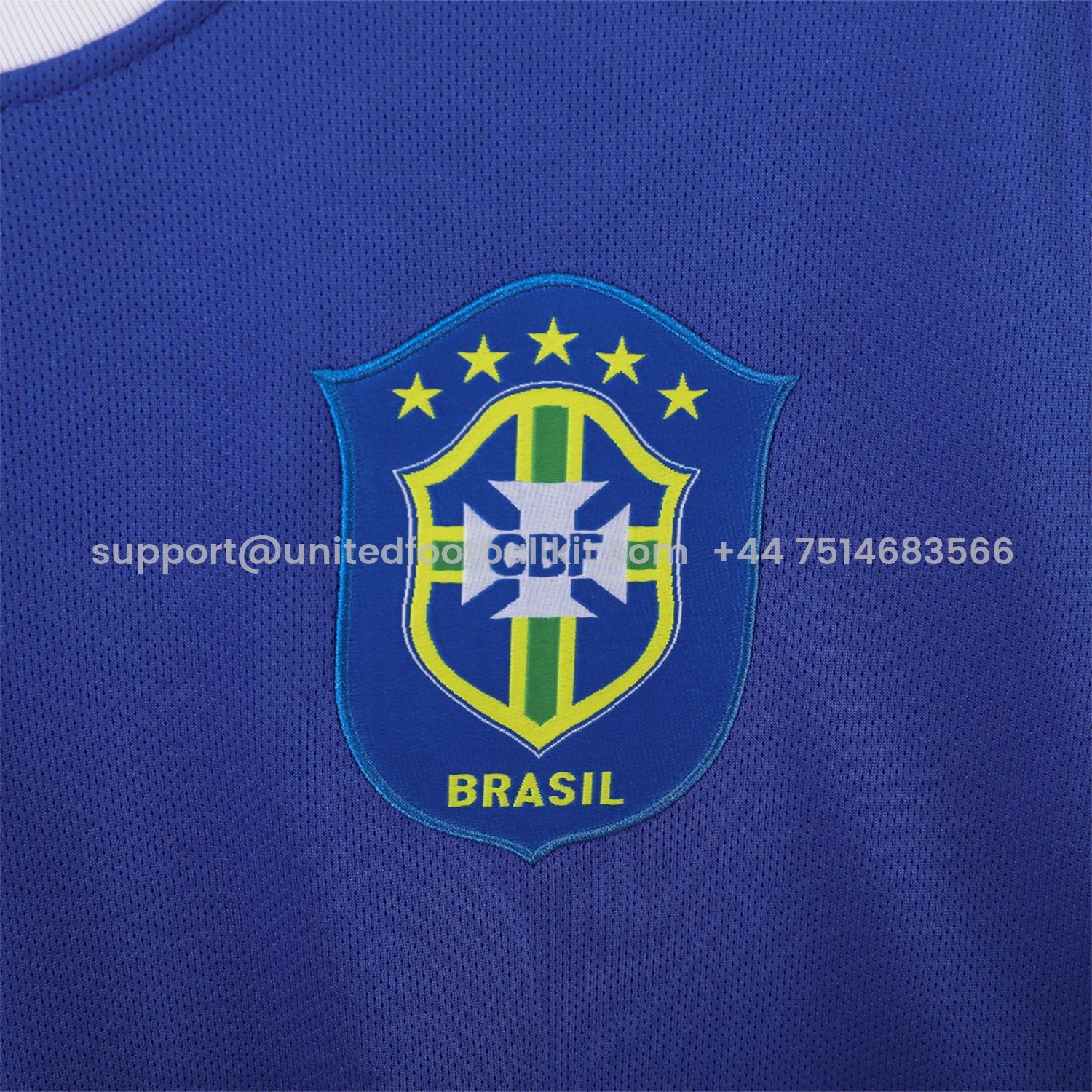 Unitedfootballkit.com | Retro Brazil 2006 Away Blue Jersey -Customize Name, Number and Patch | Worldwide Shipping