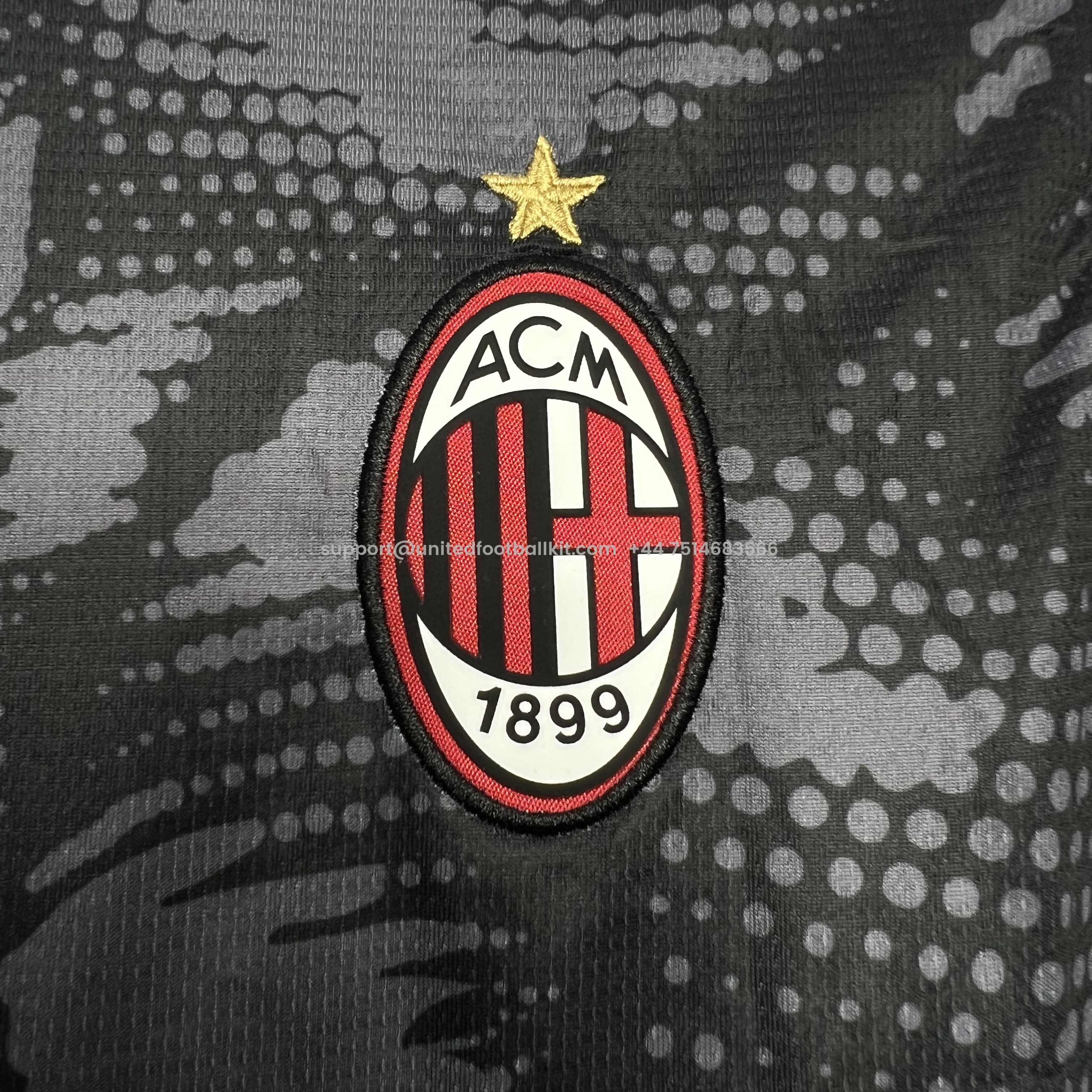 Unitedfootballkit.com | AC Milan 24-25 Black Goalkeeper Jersey - Fans Version -Customize Name, Number and Patch | Worldwide Shipping
