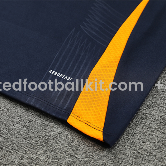 Unitedfootballkit.com | Real Madrid 24-25 Long Sleeve Training Set - Player Version - Royal Blue -Customize Name, Number and Patch | Worldwide Shipping