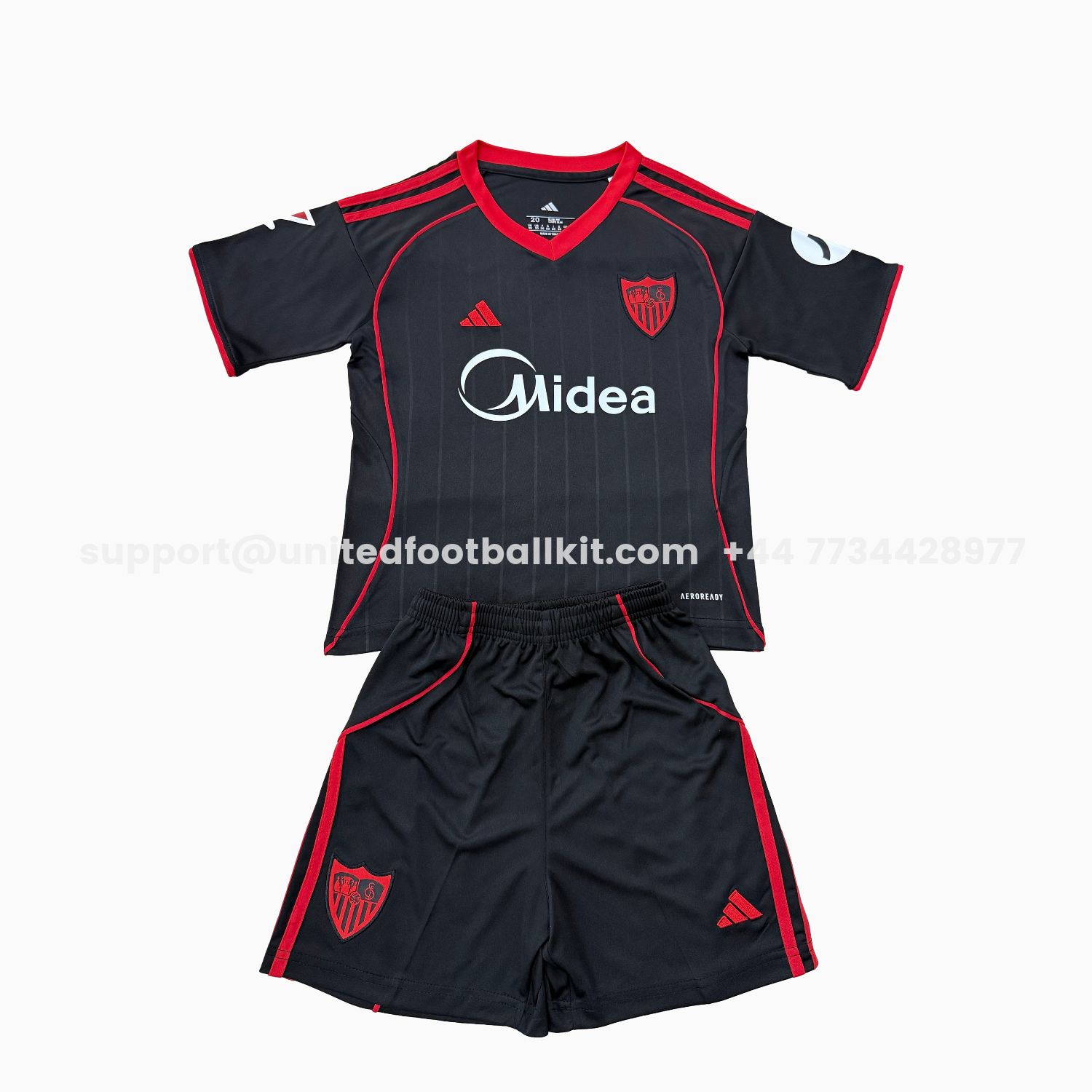 Unitedfootballkit.com | Sevilla 25-26 Third Kids Kit -Customize Name, Number and Patch | Worldwide Shipping