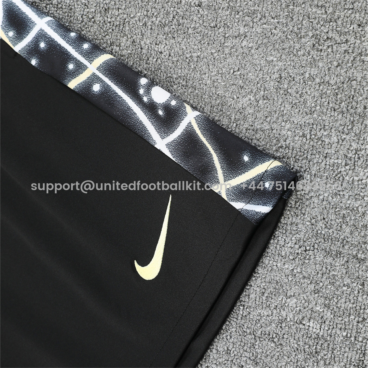 Unitedfootballkit.com | C.H.E.L.S.E.A 25-26 Short-Sleeve Training Set - Yellow Fluorescent Rays Black Top & Black Shorts -Customize Name, Number and Patch | Worldwide Shipping