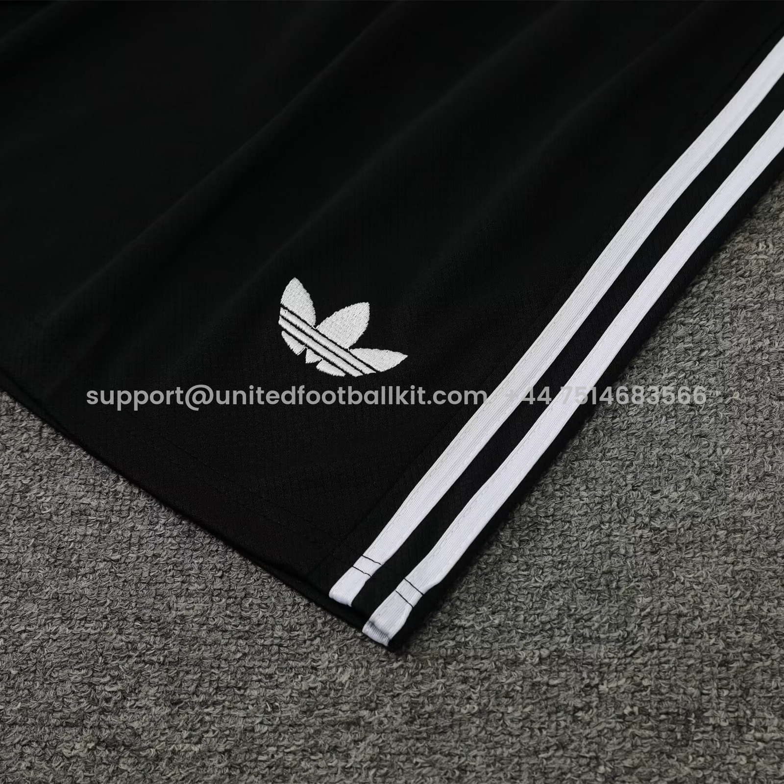 Unitedfootballkit.com | Germany 2024 Originals 3-Stripes Short-Sleeve Training Set - Black -Customize Name, Number and Patch | Worldwide Shipping